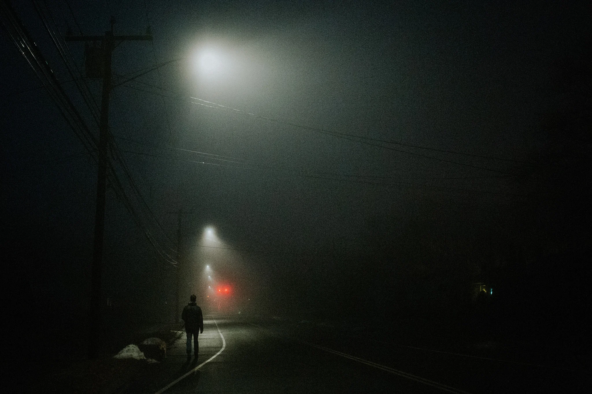 January 23: The eeriest foggy walk. 