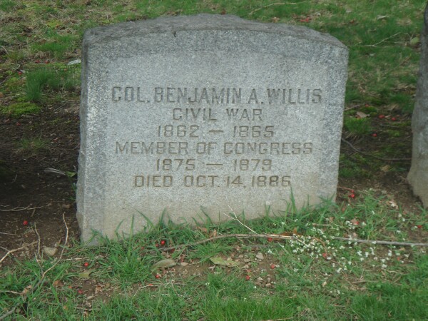 Grave marker for Benjamin Albertson Willis, Woodlawn Cemetery, Bronx, NY(Section 65, Poplar Plot, Lot 5162)