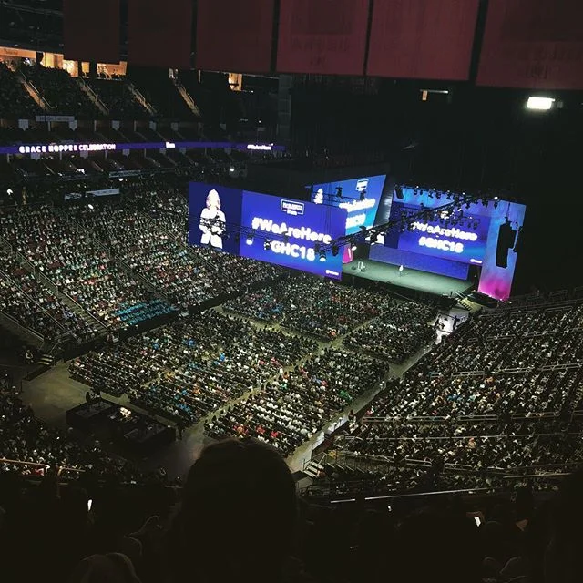 We are here! Women in Tech.
#ghc18