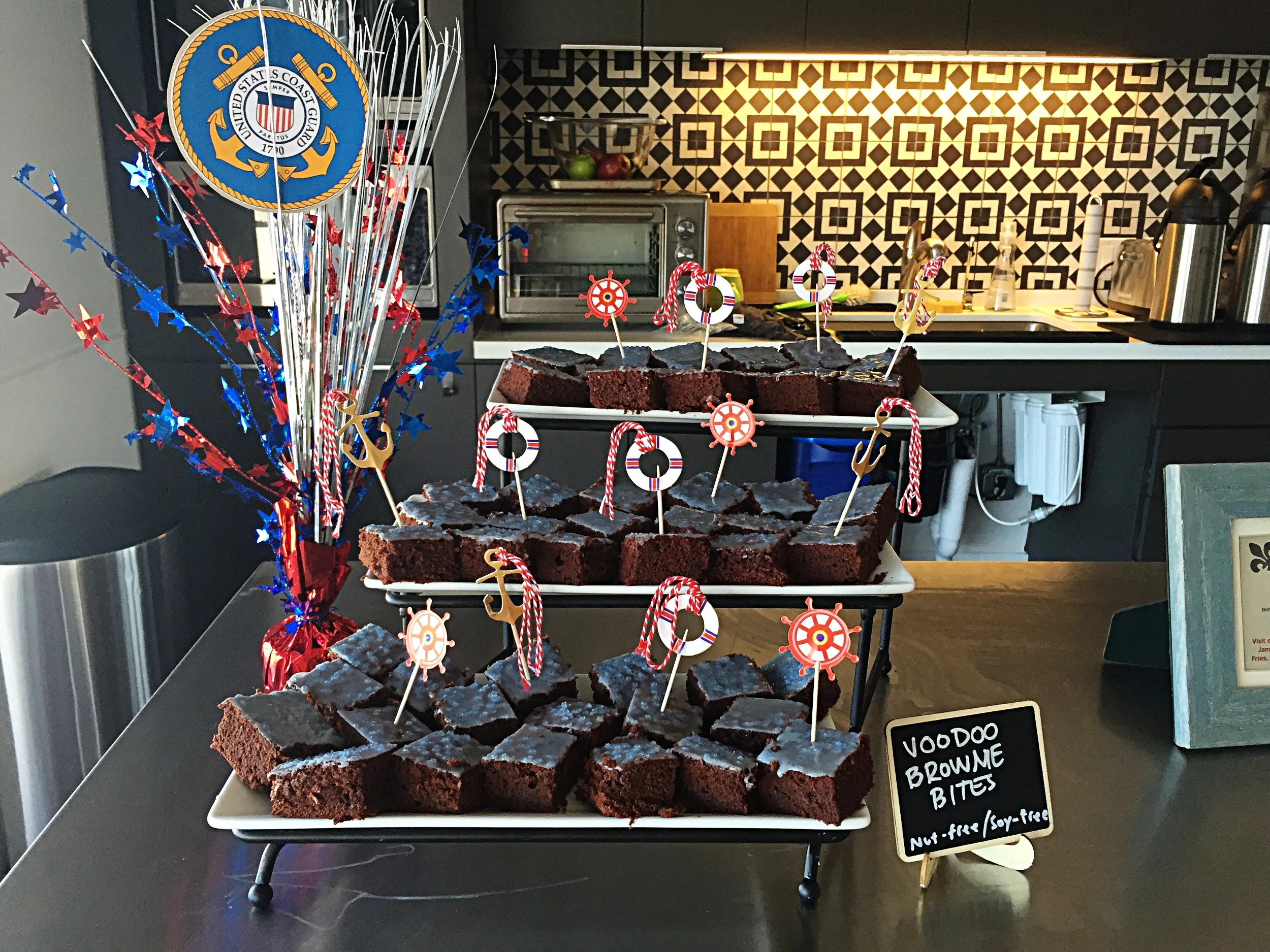 Custom brownies created for PETA were the inspiration behind our 4th of July Voodoo Brownies!