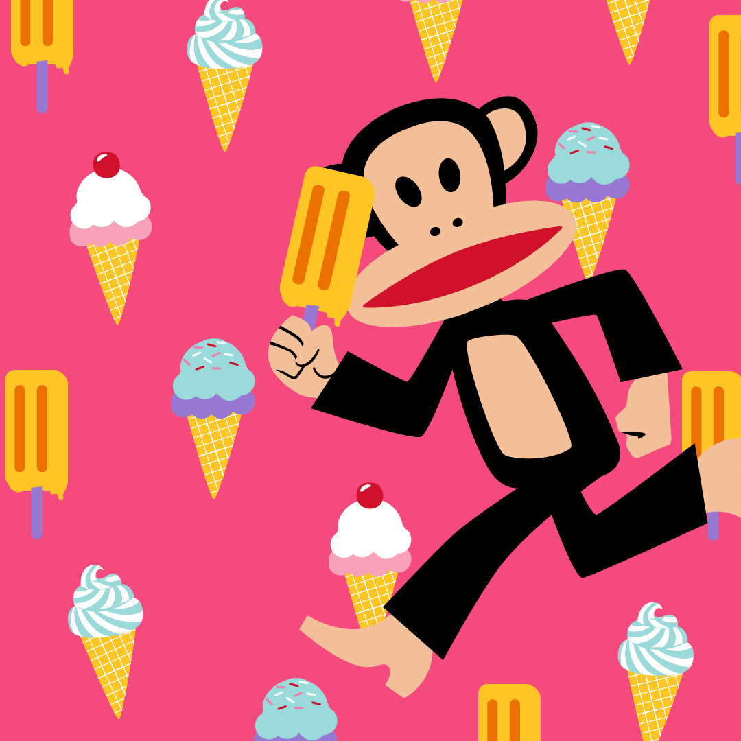 Illustrations designed for Paul Frank’s social media channel, inspired by summer.