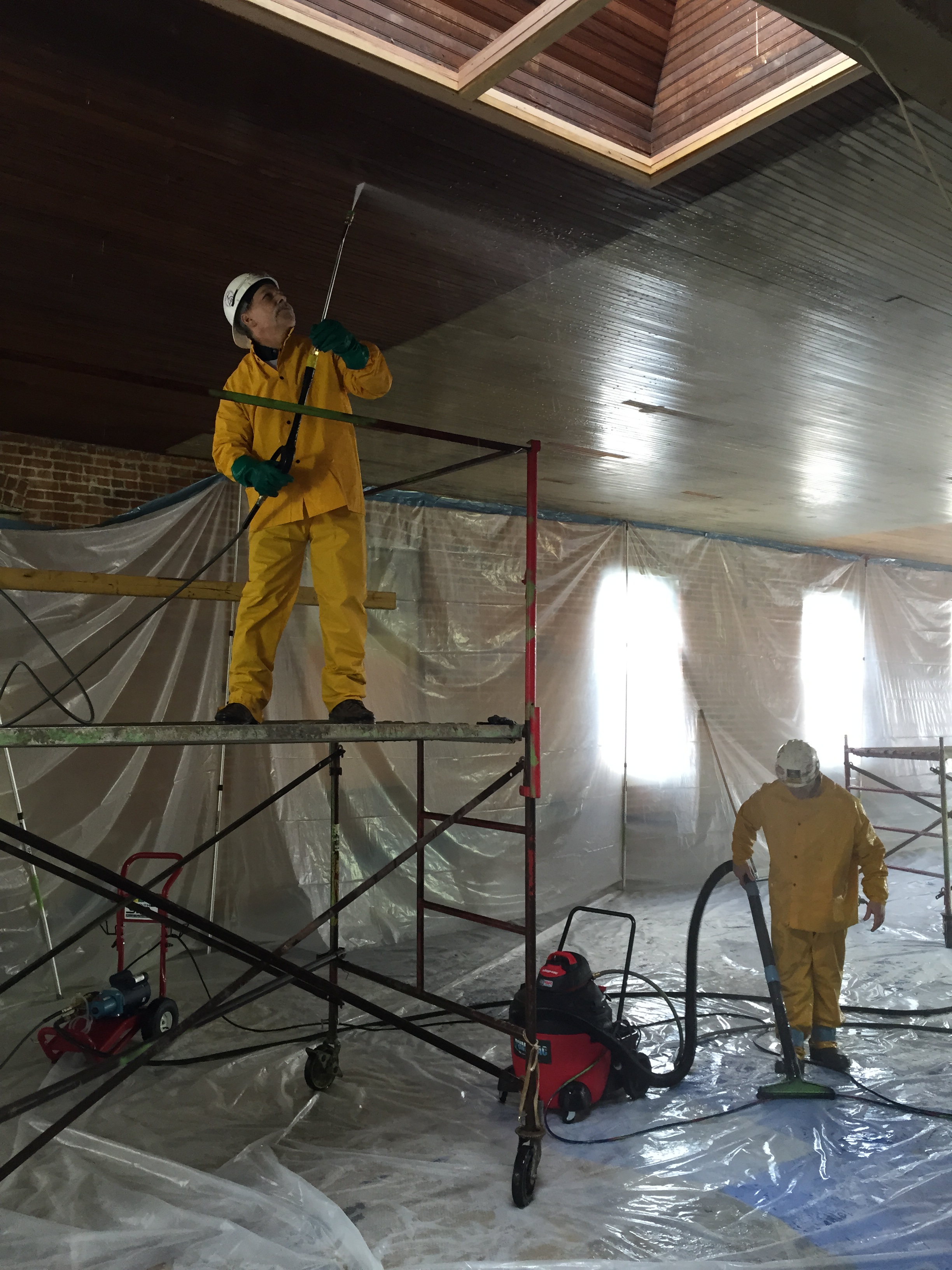 Some of the restoration efforts underway.