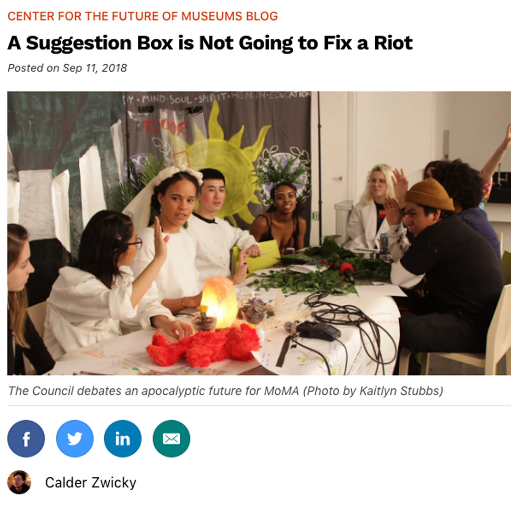 A Suggestion Box is Not Going to Fix a Riot