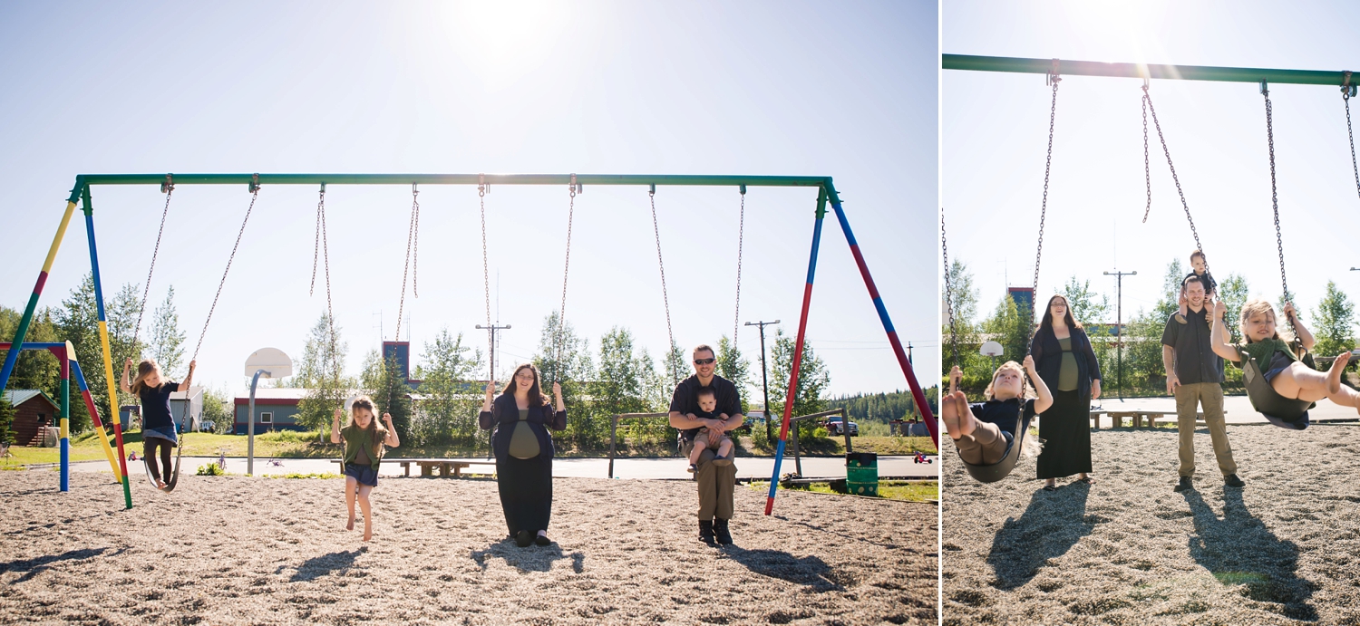 A family of five, soon to be six. 