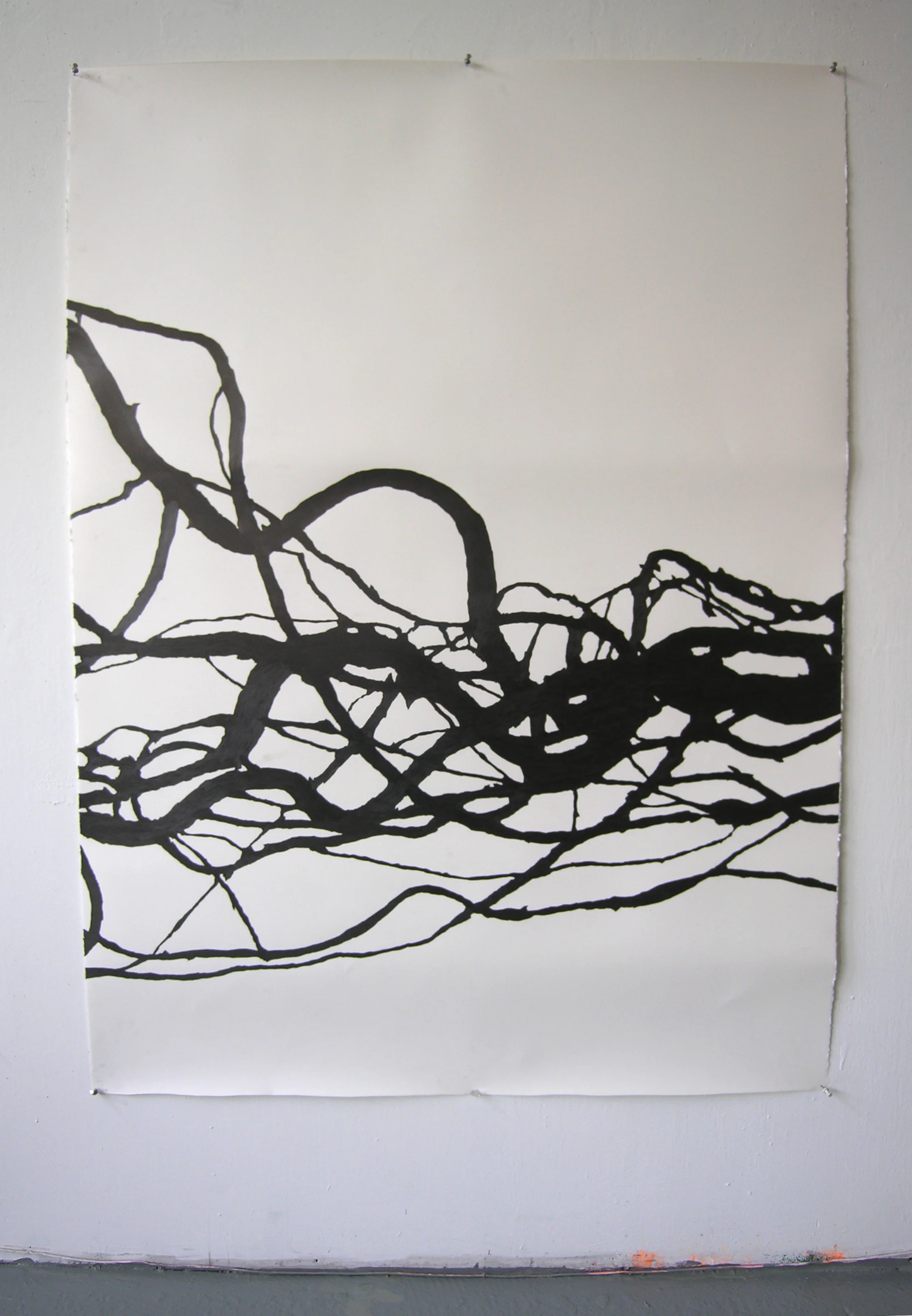 Abstract , 2006 Pencil on watercolor paper 60" x 42" SOLD
