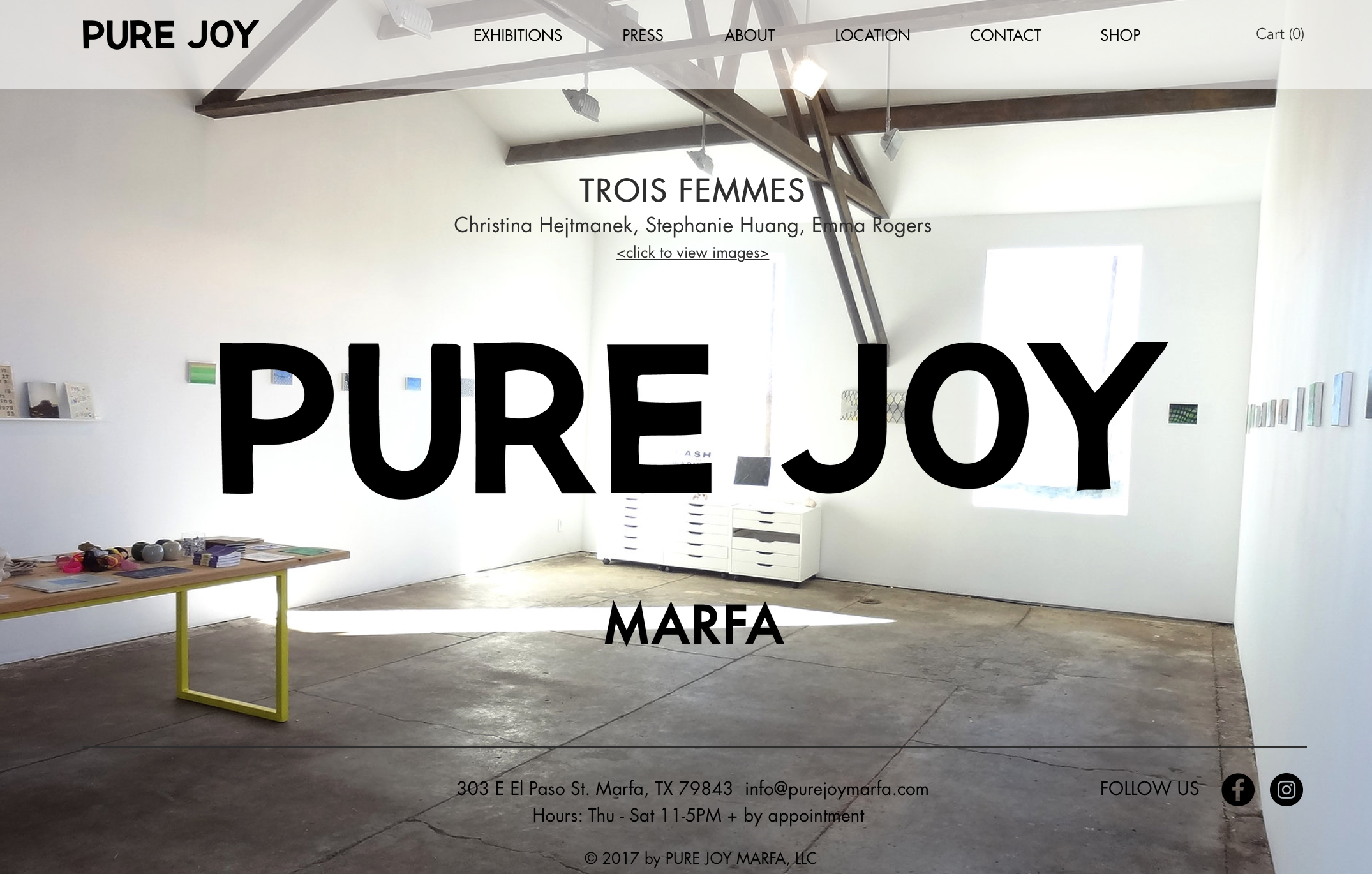 Pure Joy Marfa Brand Creation Website all printed and promo materials.