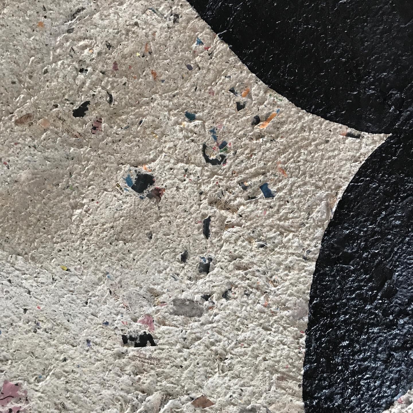  Black Star, 2020 Paper, handmade paper, acrylic on mixed media on canvas 53” x 44” (detail) 