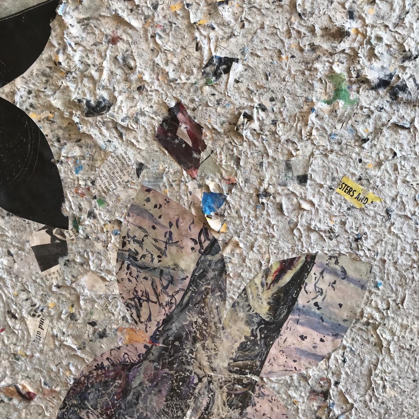  Yellow Star, 2020 Paper, handmade paper, acrylic on mixed media on canvas 60” x 50” (detail) 