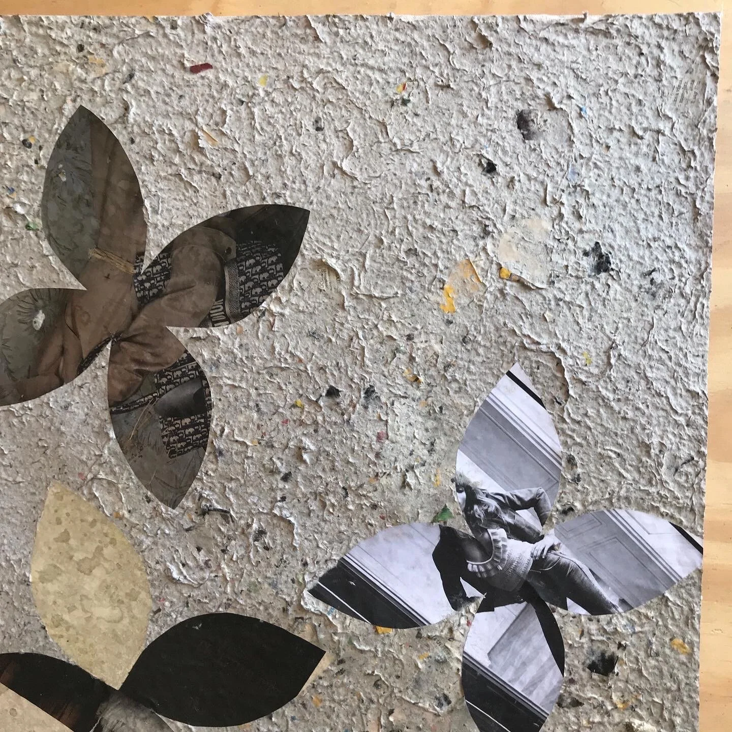  Yellow Star, 2020 Paper, handmade paper, acrylic on mixed media on canvas 60” x 50” (detail) 