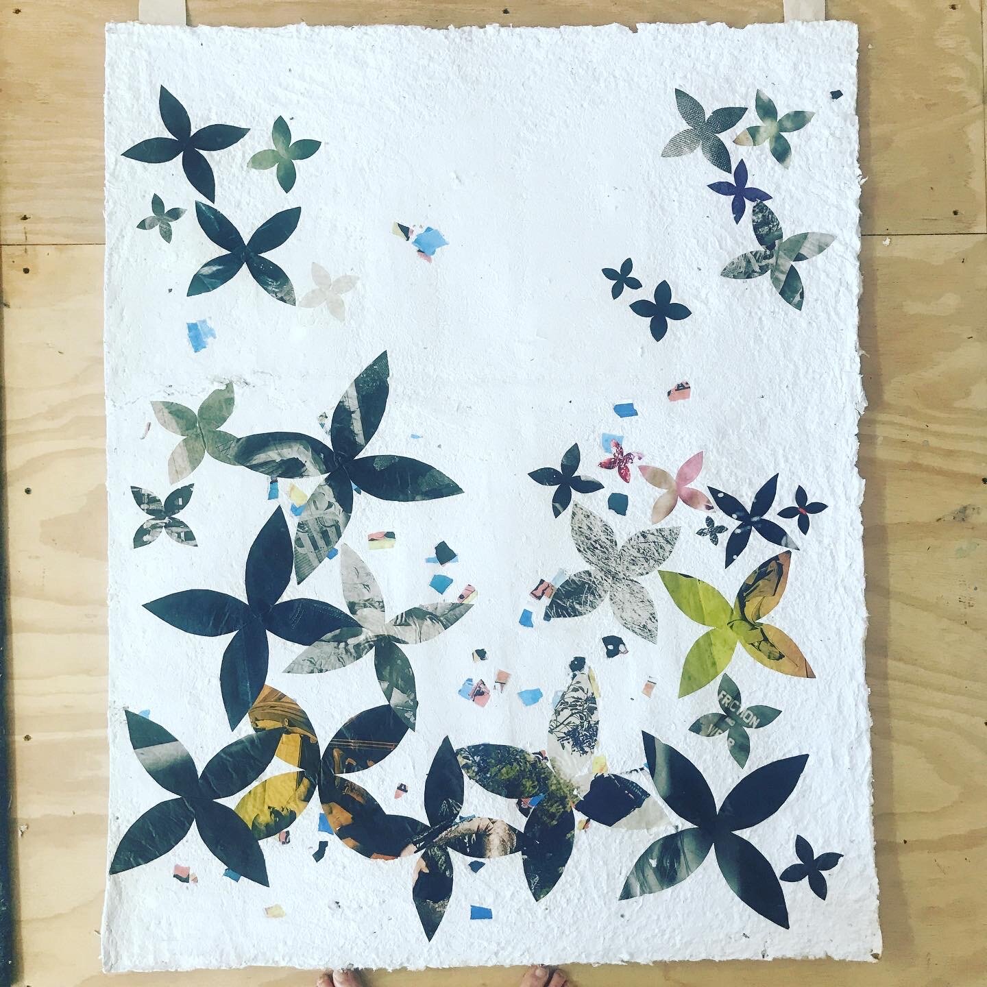  Yes to All, 2020 Paper on handmade paper  45” x 36.5” 