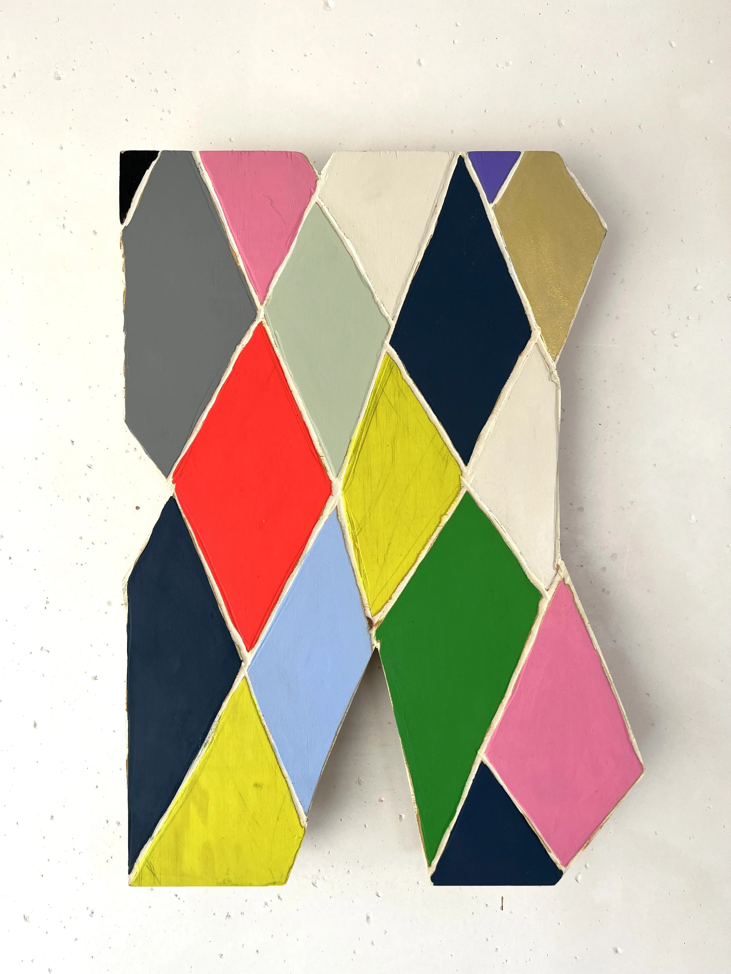   Making the Unknown Known , 2025 Acrylic on carved plywood 18” x 12.5” x 1.75” 