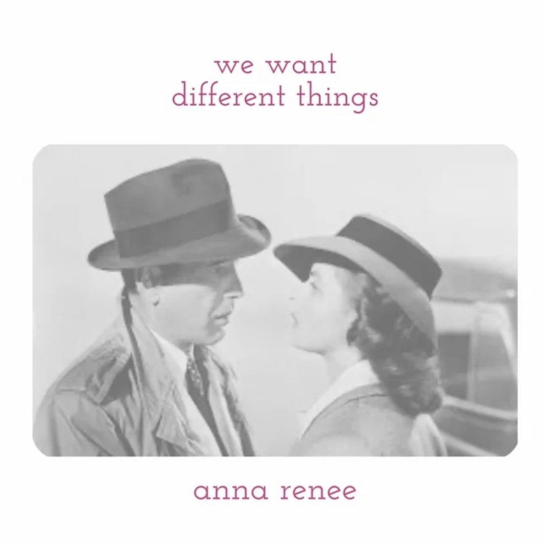  We Want Different Things - Anna Renee 