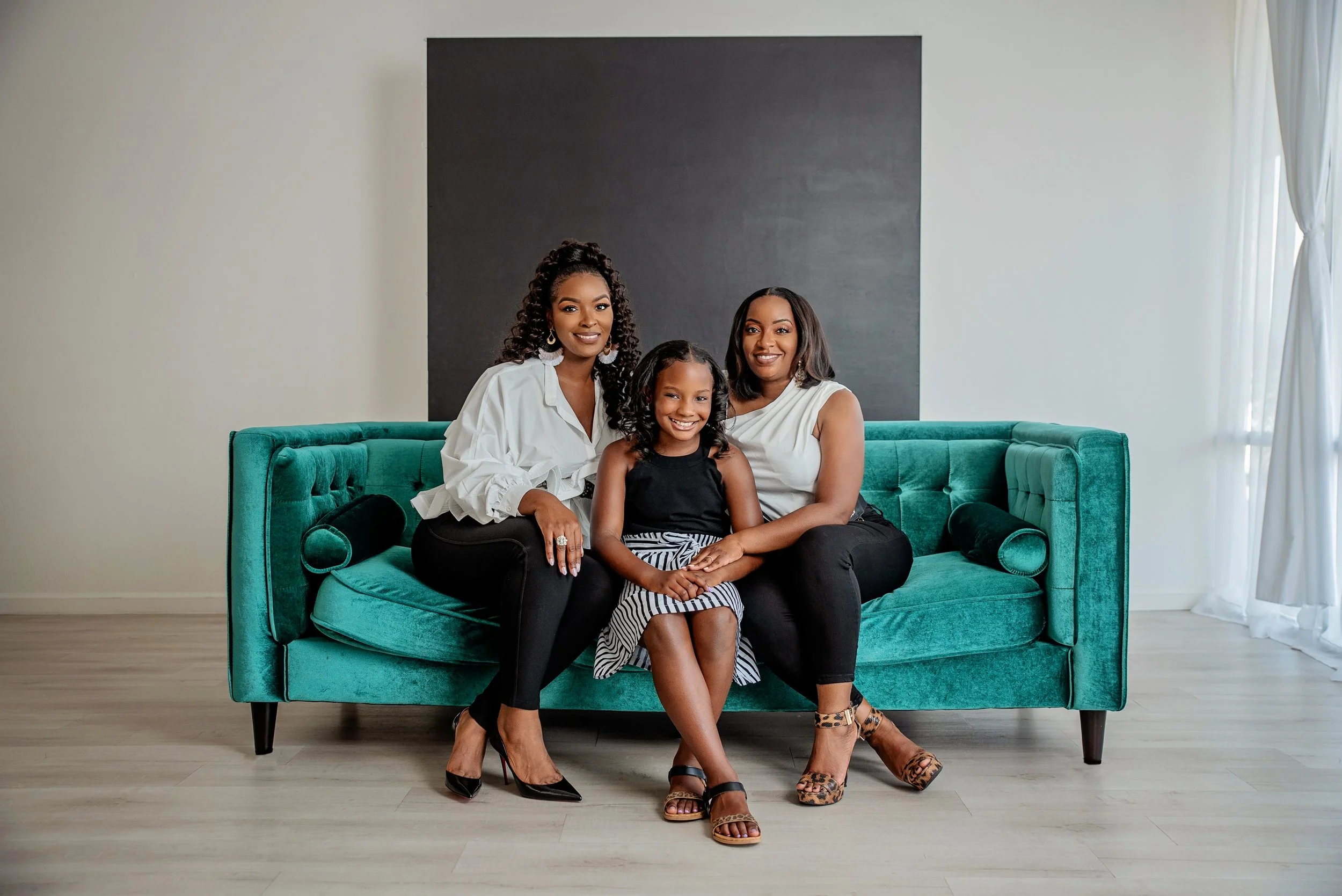Sister's family portrait studio session