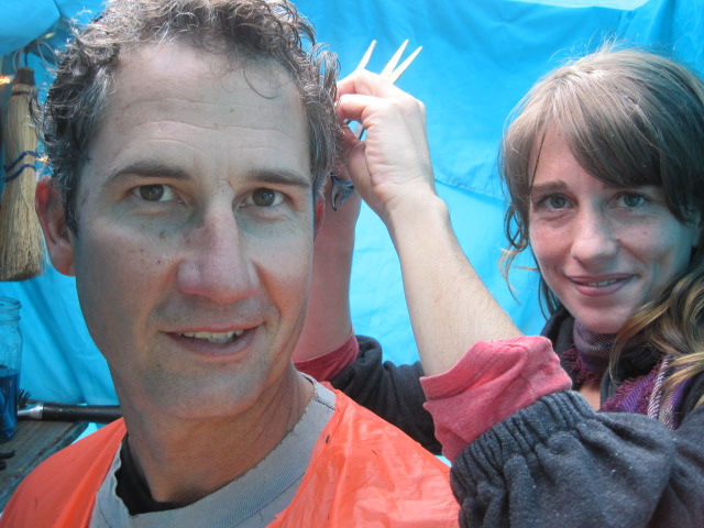 Curl Up & Dye 'Get some Trim' hair cutting tent, free haircuts by me!