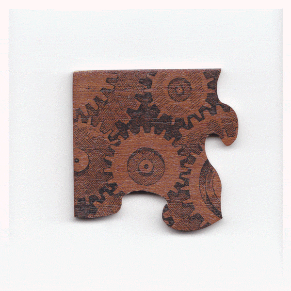 PUZZLE ART : Secret Mechanism | Original drawing on wooden puzzle