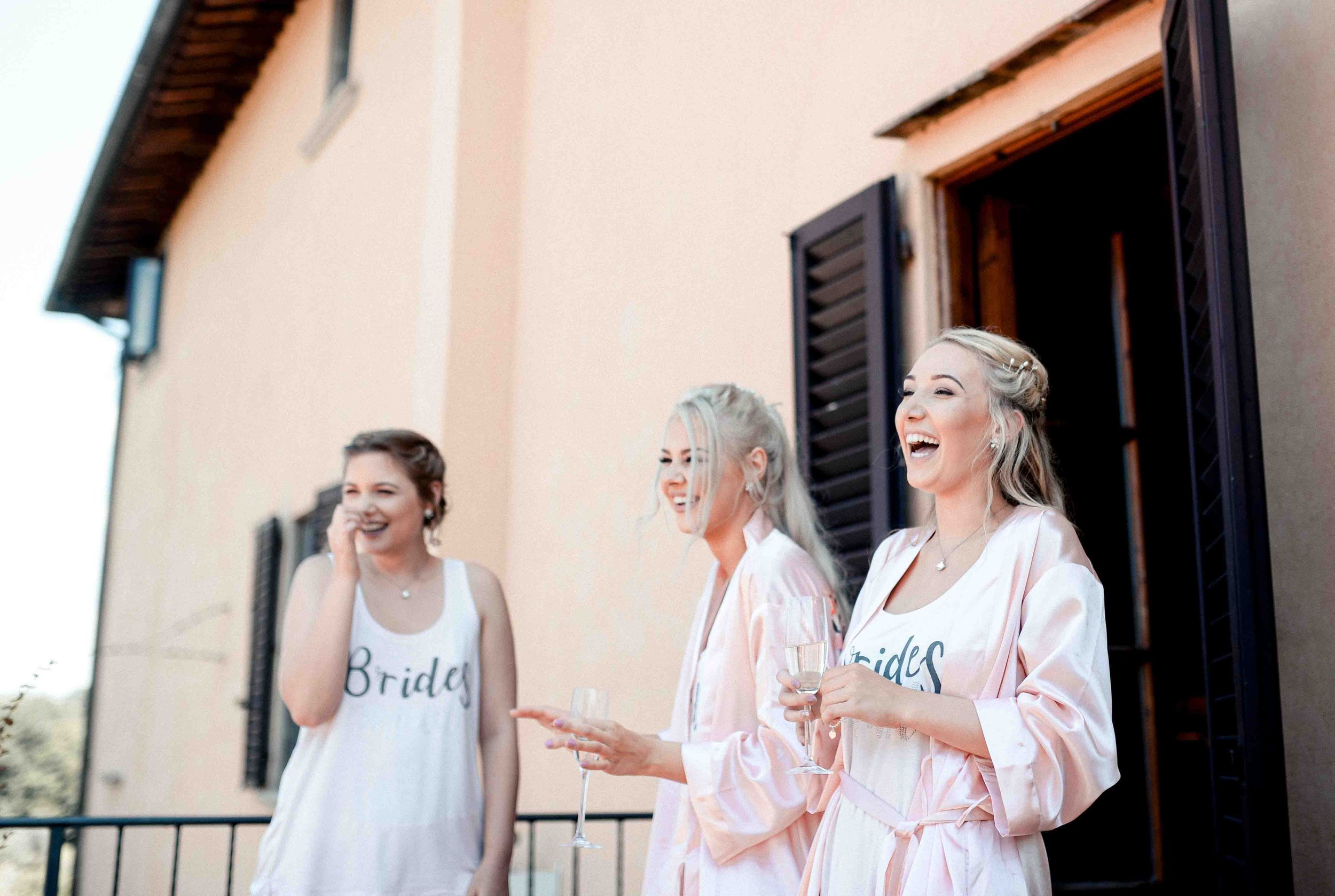 Bridesmaids laughing during bridal prep – Leeds wedding photography by Ryan Lee Turton