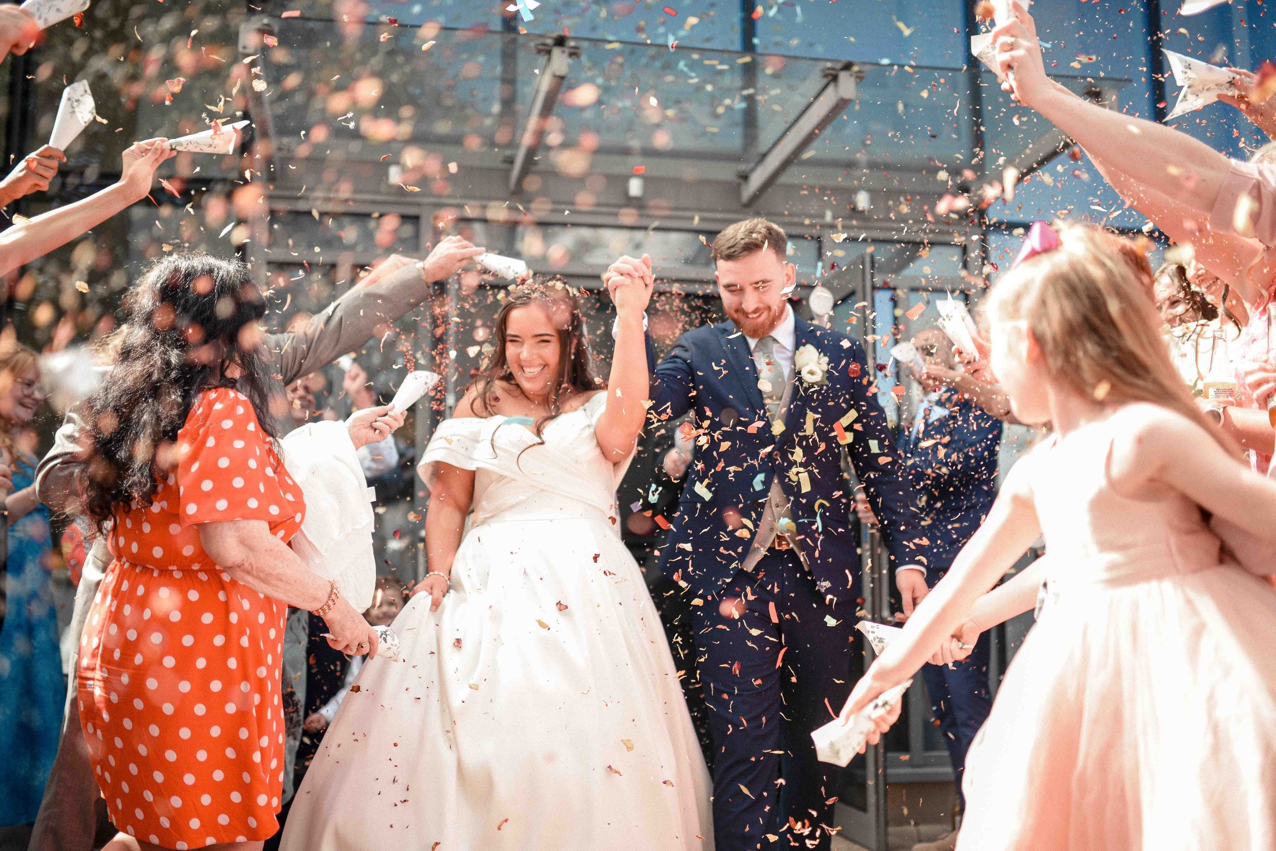 Eliza & Ryan’s natural confetti moment – Sheffield wedding photography by Ryan Lee Turton