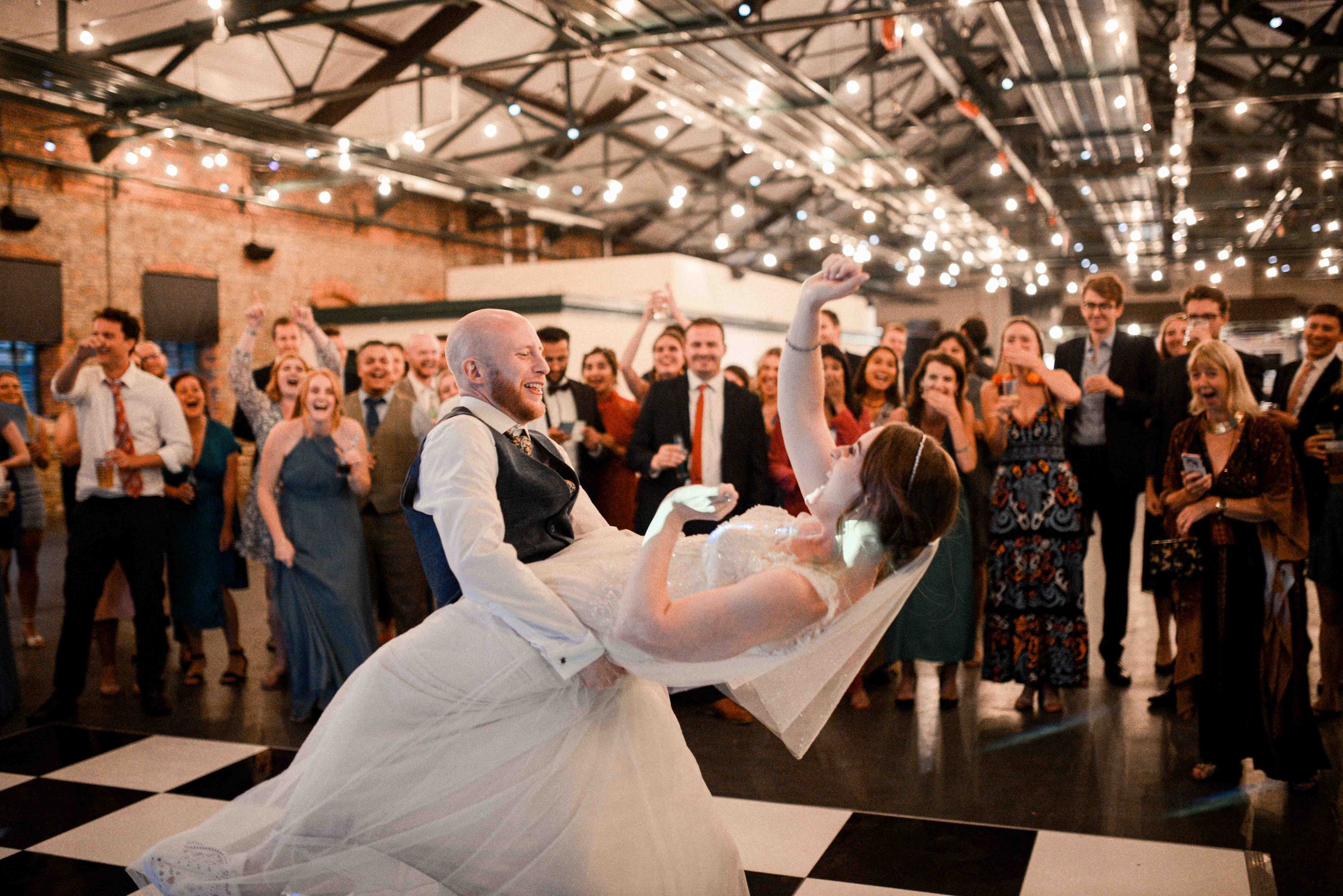 First dance celebration – documentary wedding photography at Elsecar by Ryan Lee Turton