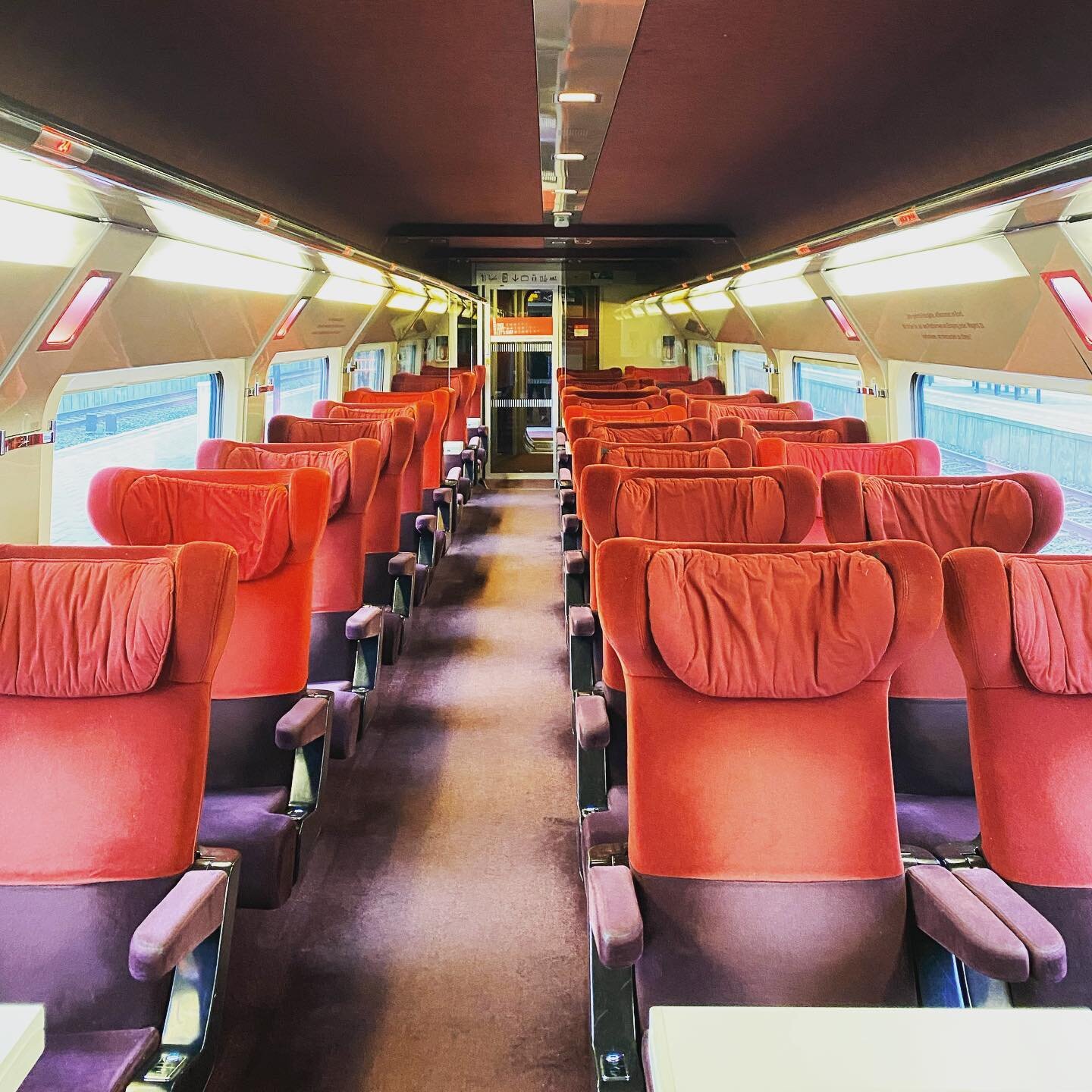 Corona Virus outbreak + No travellers = First class carriage all alone! Self isolation level : classy