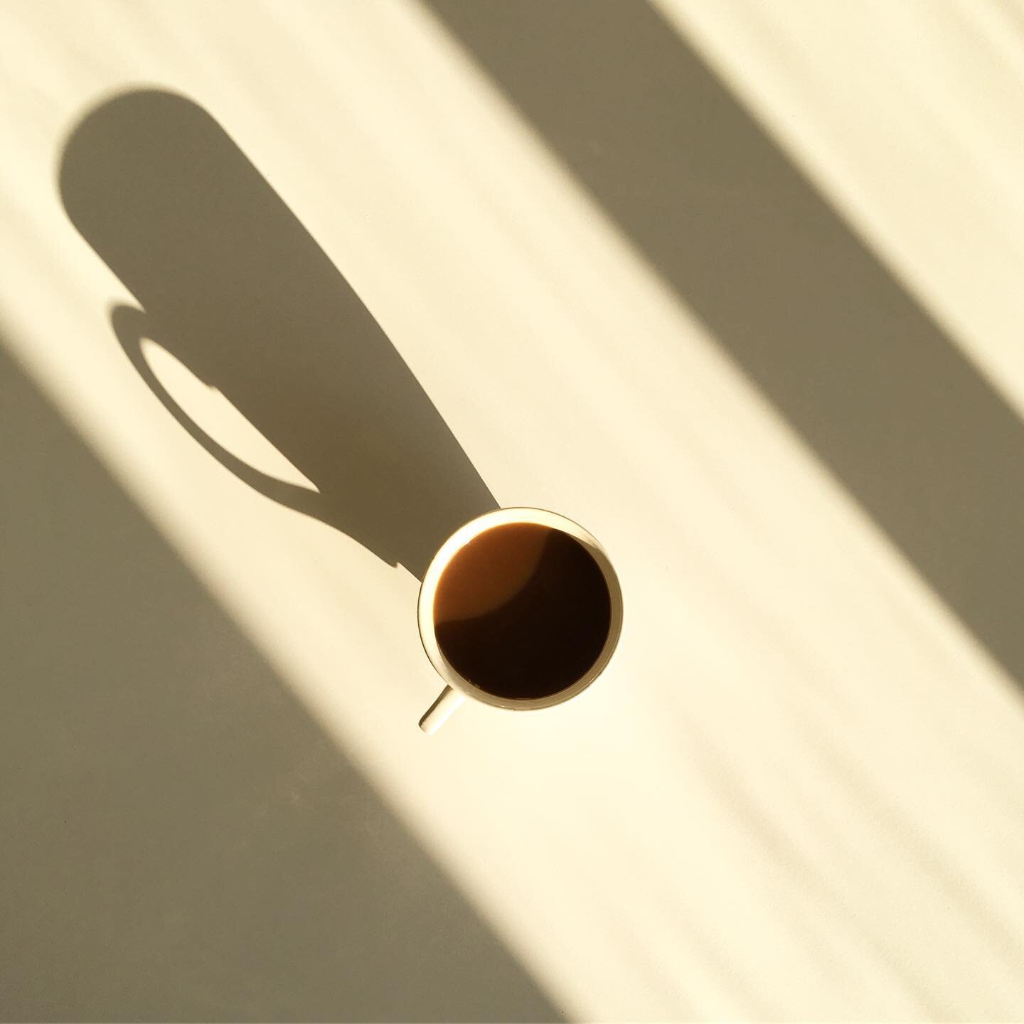 Loving the shadows this morning! #shadows #sunshine #coffee