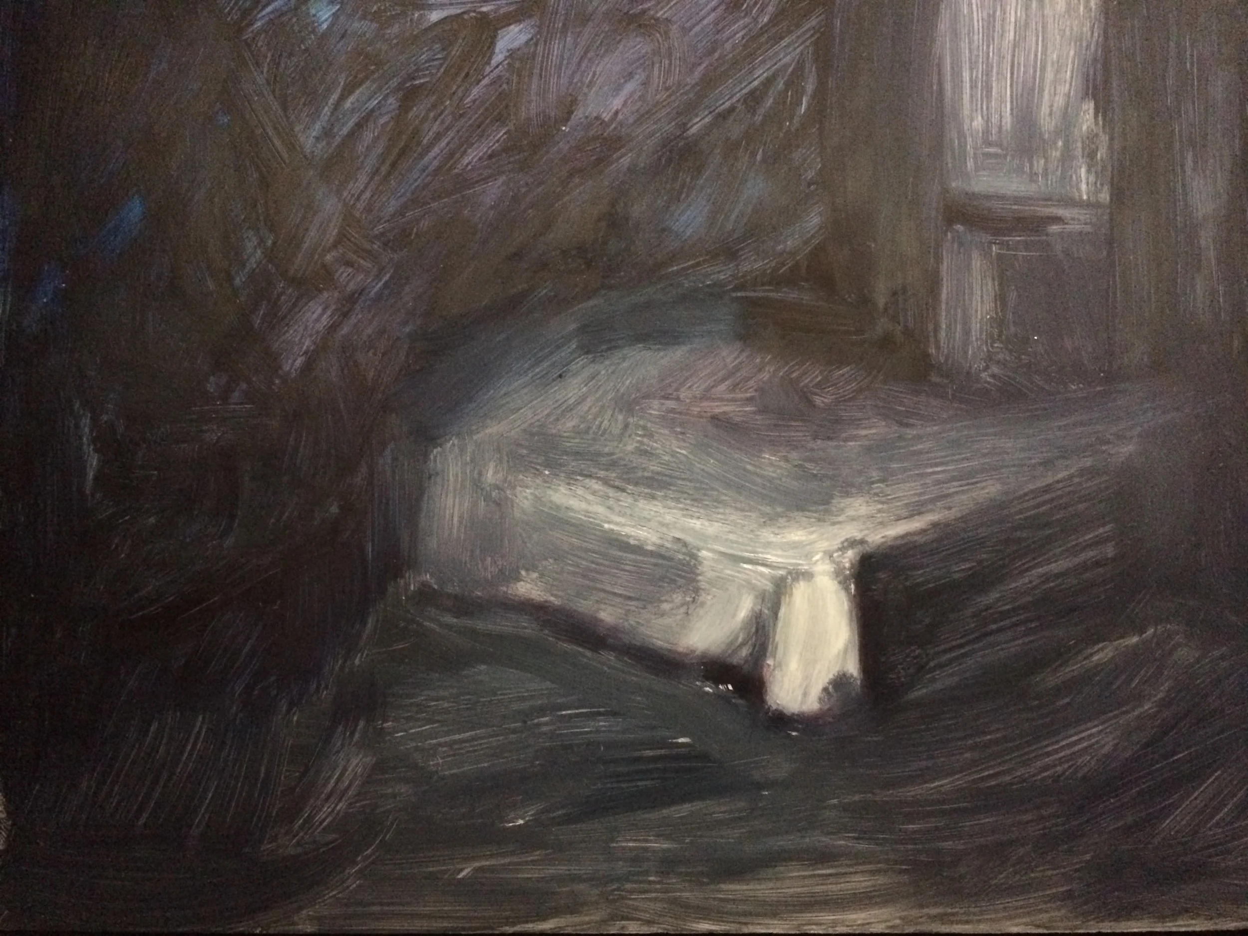   nocturnal study   2014  oil on board  8cm x 10 cm 