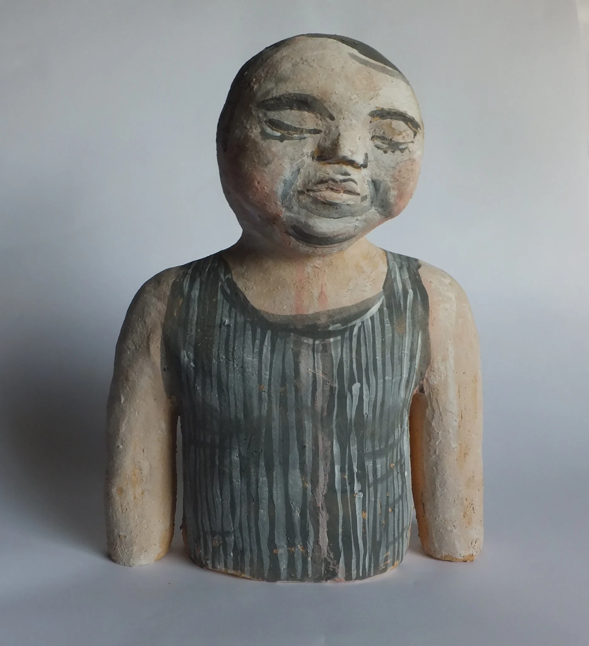   how it is  (detail)  2013  clay,u nderglaze  32cm x 24cm x 12cm 