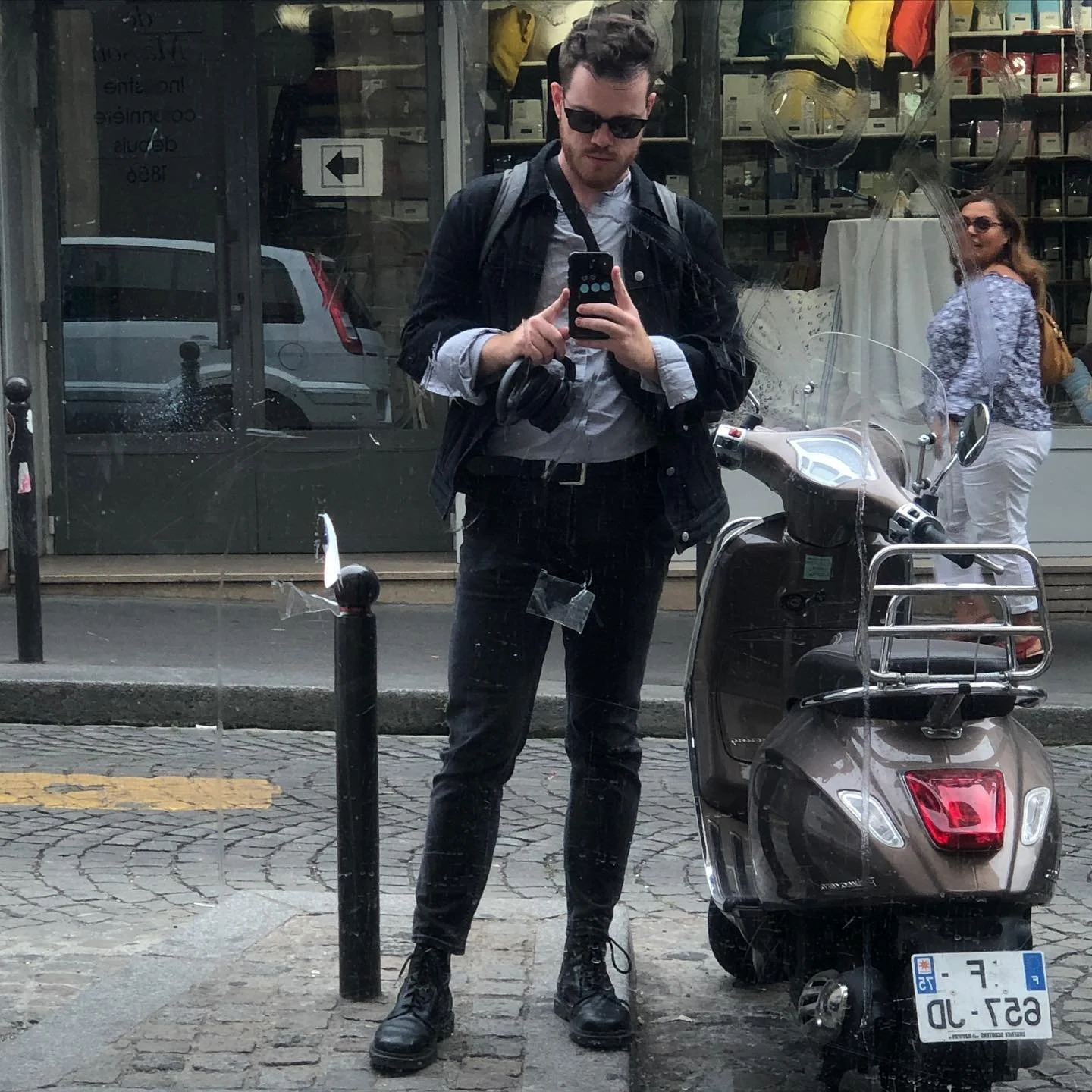 Hearing the ice *clink* in my scotch glass connects me to my father. Divorced dads club. Falling backwards into an identity. Sketching connects me to my adolescence. Old boots in resin. Paris is exhaust, Kyiv is youth. I left all my fear on the moon.