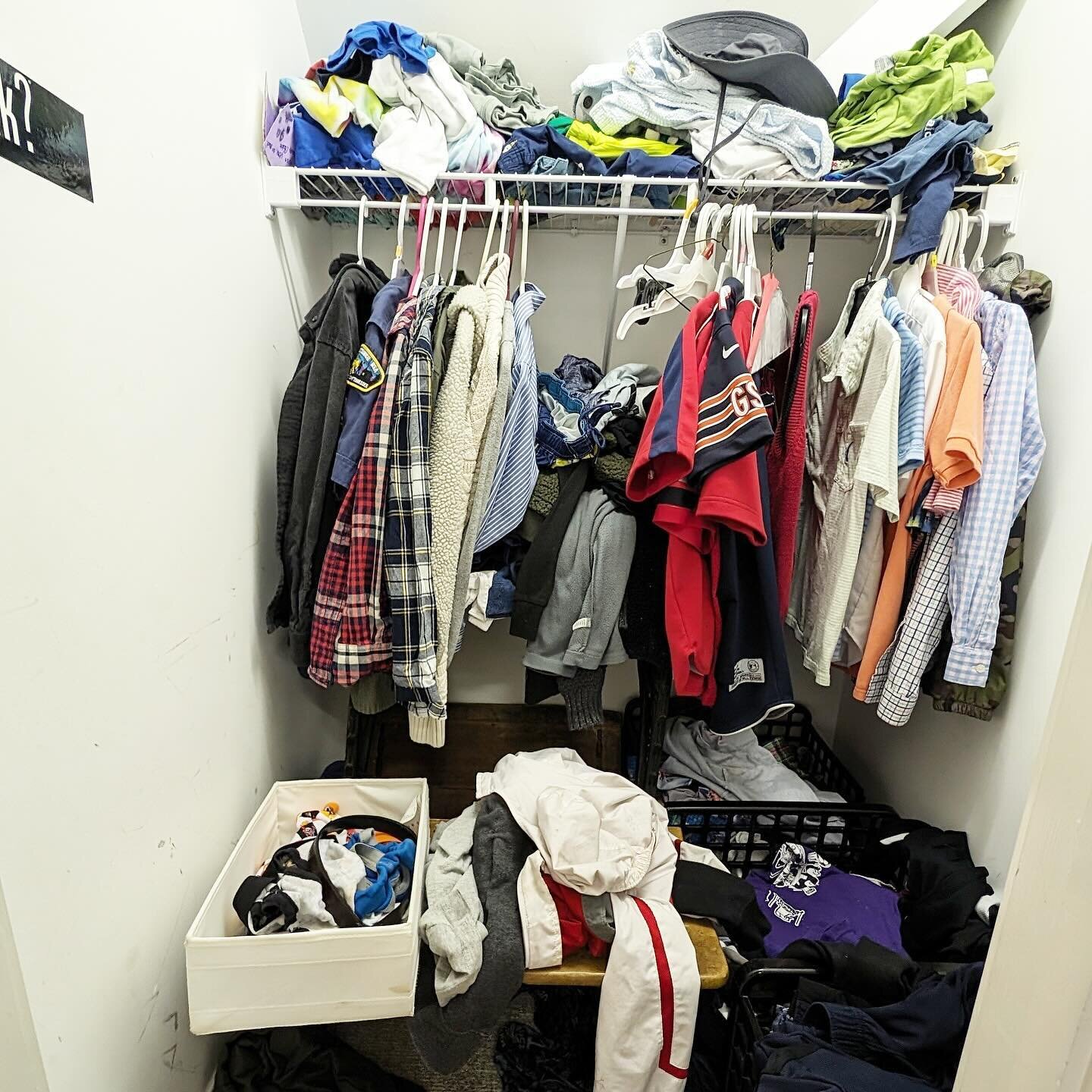 👕 We had an idea for making this closet work for @bluegrassred &lsquo;s son but &hellip; it wasn&rsquo;t going to work. We regrouped, got new supplies and created something that will work for him and the limited mobility in his right hand. Super exc