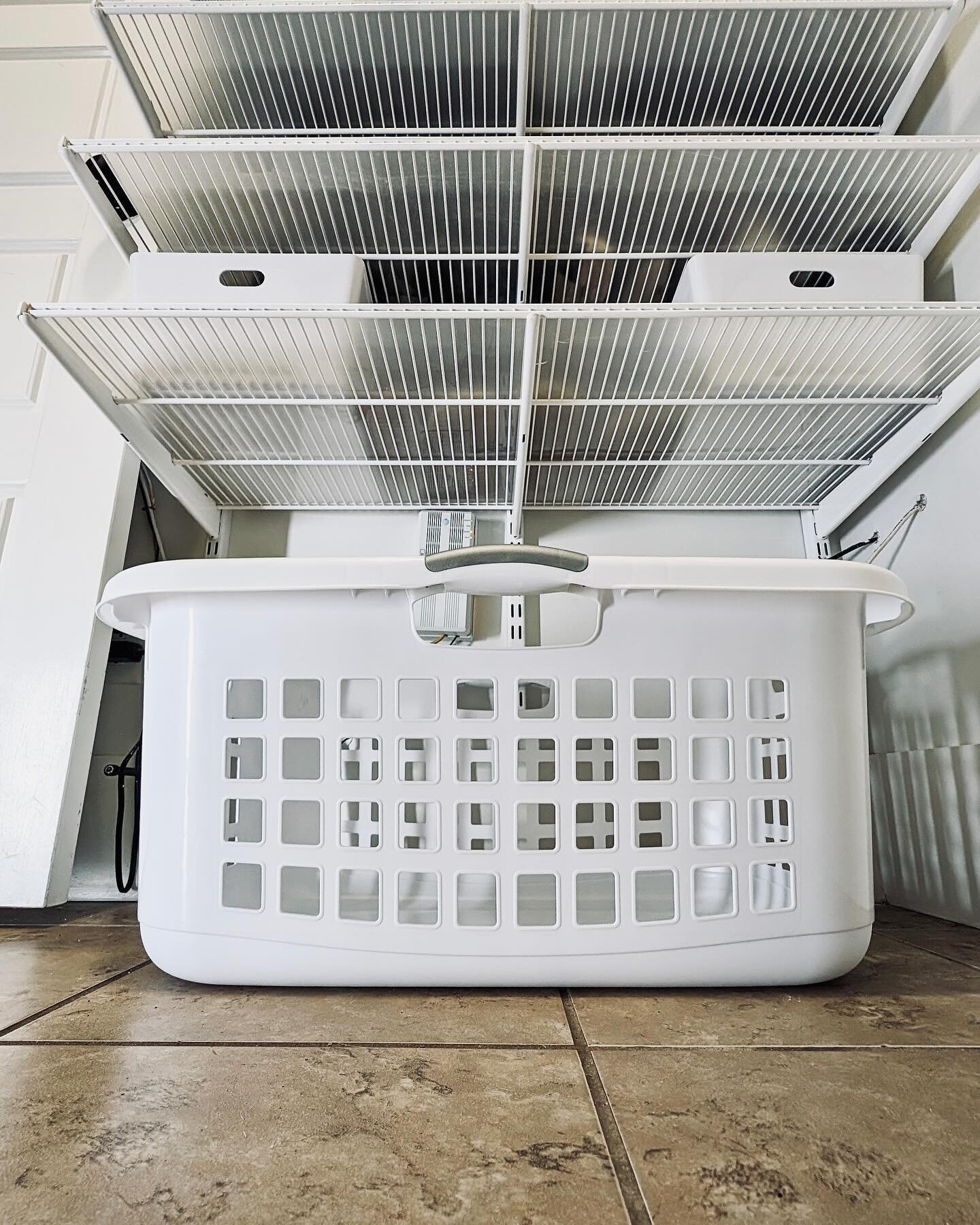 My laundry room organization has to be super space efficient &mdash; it&rsquo;s really a fairly small space for a family of five. I&rsquo;ve got shelving up to the ceiling for shoes and it&rsquo;s perfect for storing my new Sterilite Ultra&trade; Lau