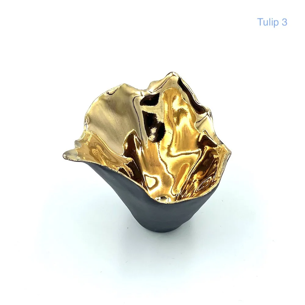 Porcelain and gold lustre Tulip Head Penny Little 3.jpeg