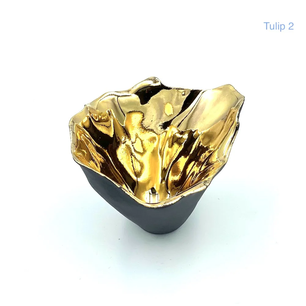 Porcelain and gold lustre Tulip Head Penny Little 2.jpeg