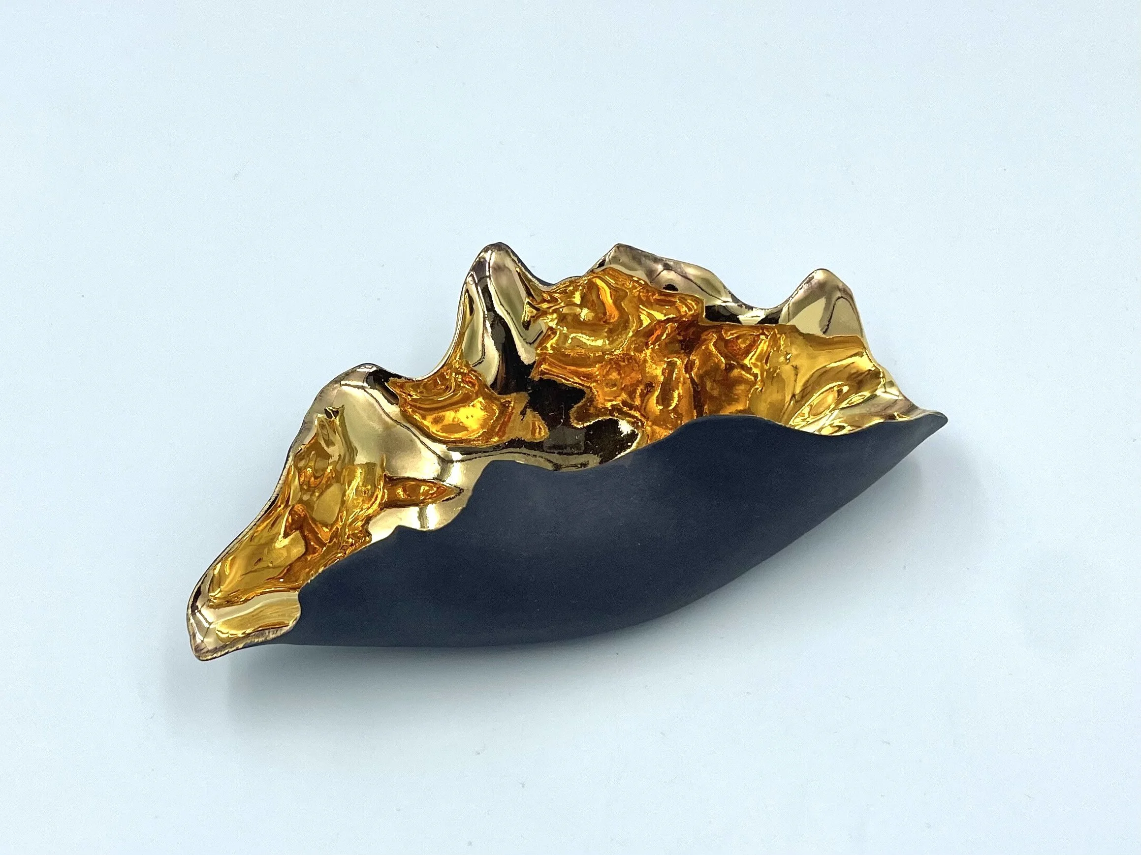 Penny Little Ceramics Black Porcelain and Gold Lustre Flame a.jpg