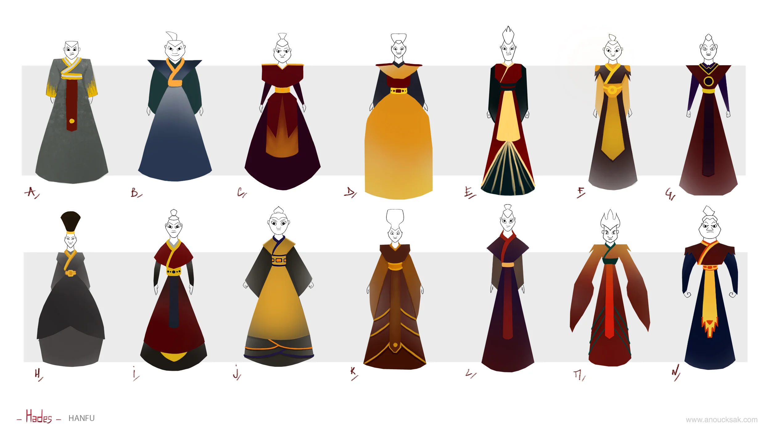 Hades - Costume Design explorations