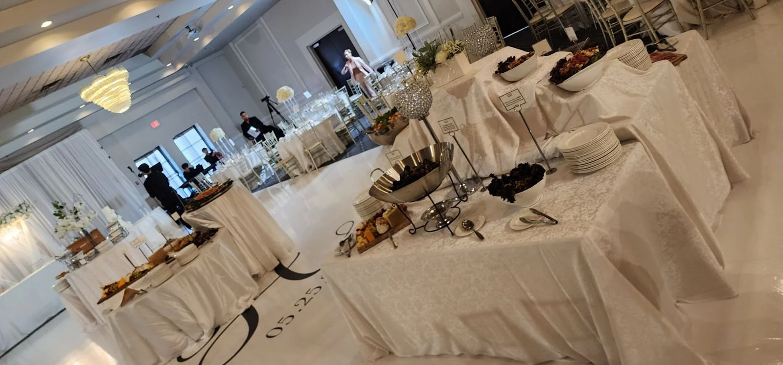 wedding-room 1-dance floor wrap-may 25-antipasto setup.jpg