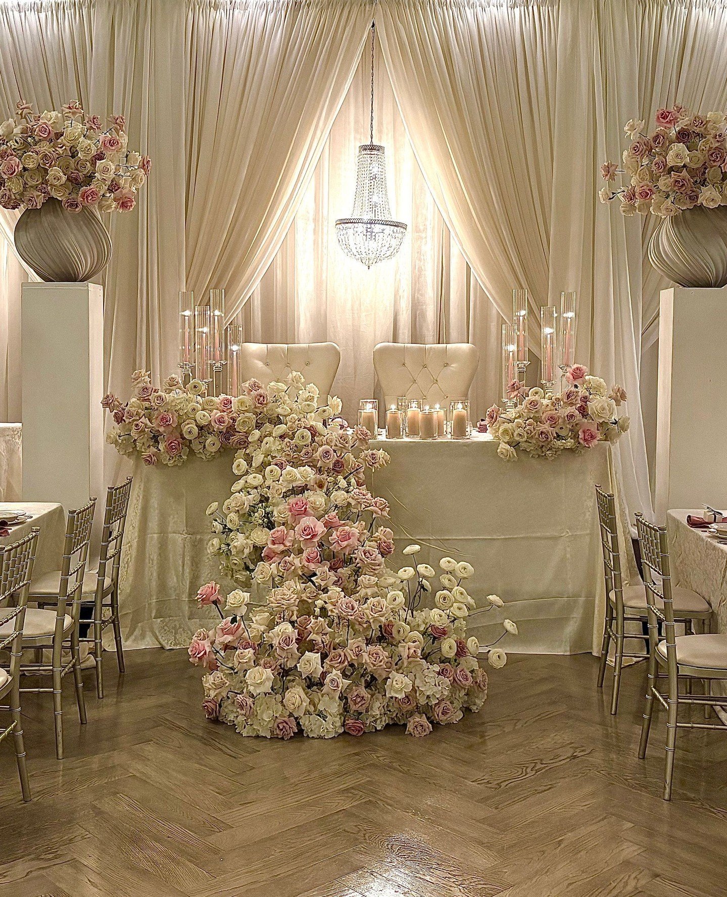 ✨ A timeless moment, beautifully captured. ✨⁠
⁠
This exquisite head table in Ballroom Three, adorned with florals and soft elegance, sets the stage for an unforgettable celebration. ⁠
⁠
From intimate gatherings to grand affairs, we craft spaces where