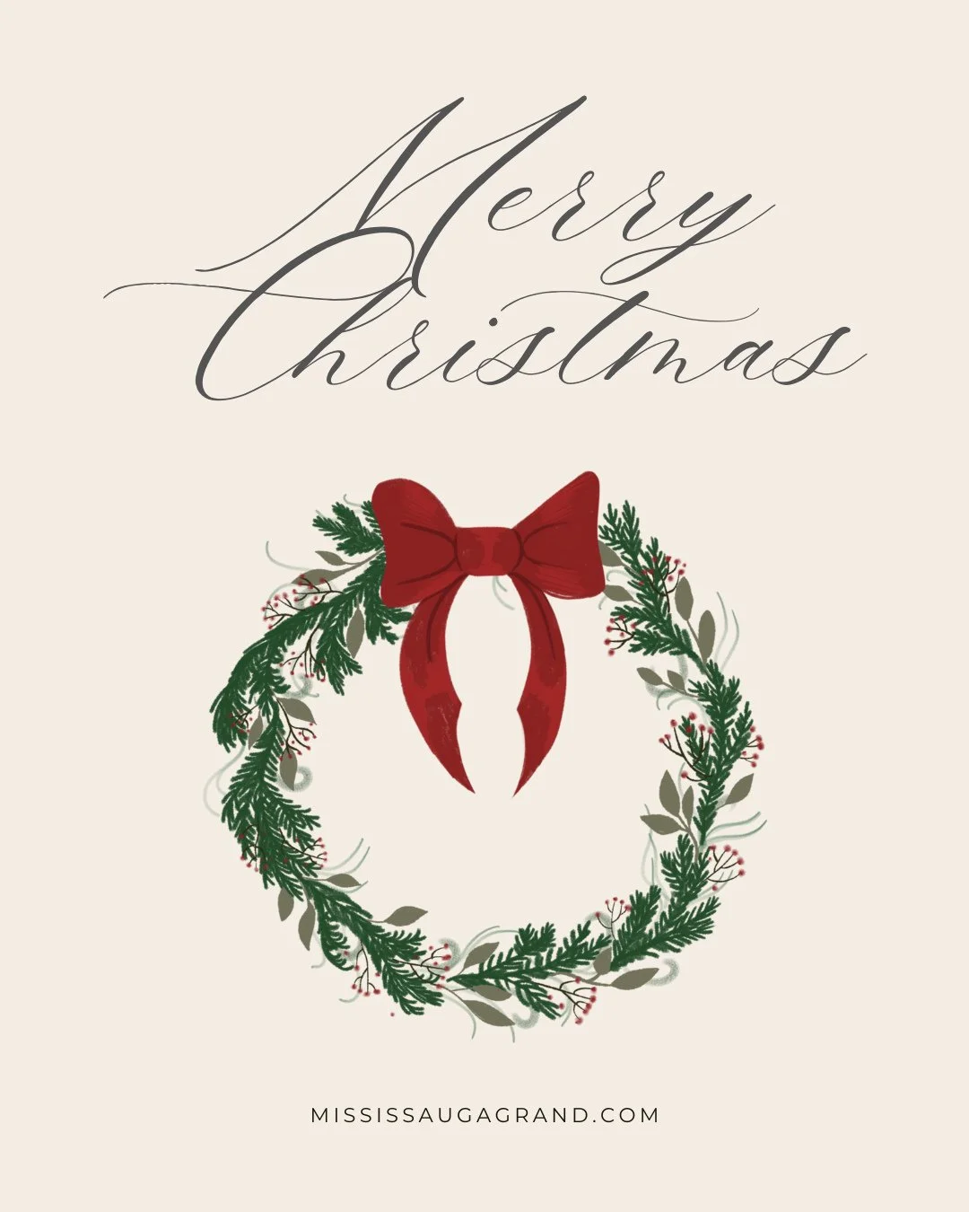 Merry Christmas and heartfelt thanks from Mississauga Grand.⁠
We&rsquo;re grateful for every couple, family, and business that celebrated with us this year. Wishing you a beautiful Christmas and a joyful New Year ahead! 🎄⁠