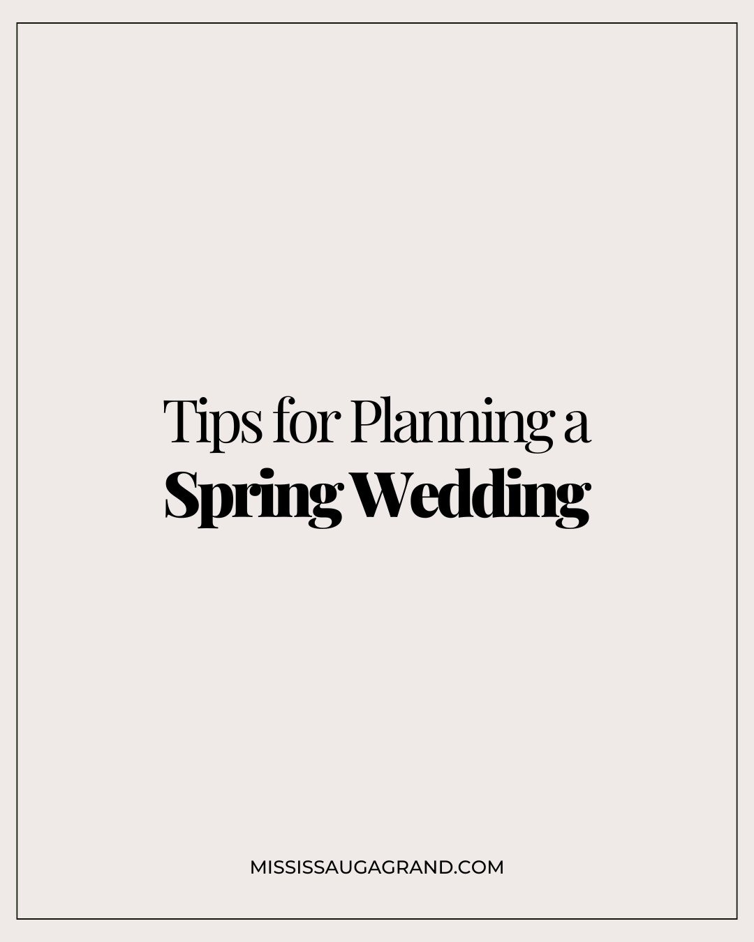Tips for planning a Spring Wedding.⁠
⁠
⁠
.⁠
.⁠
.⁠
.⁠
.⁠
⁠
#weddingday #mississaugavenues #weddingvenue #MississaugaGrand