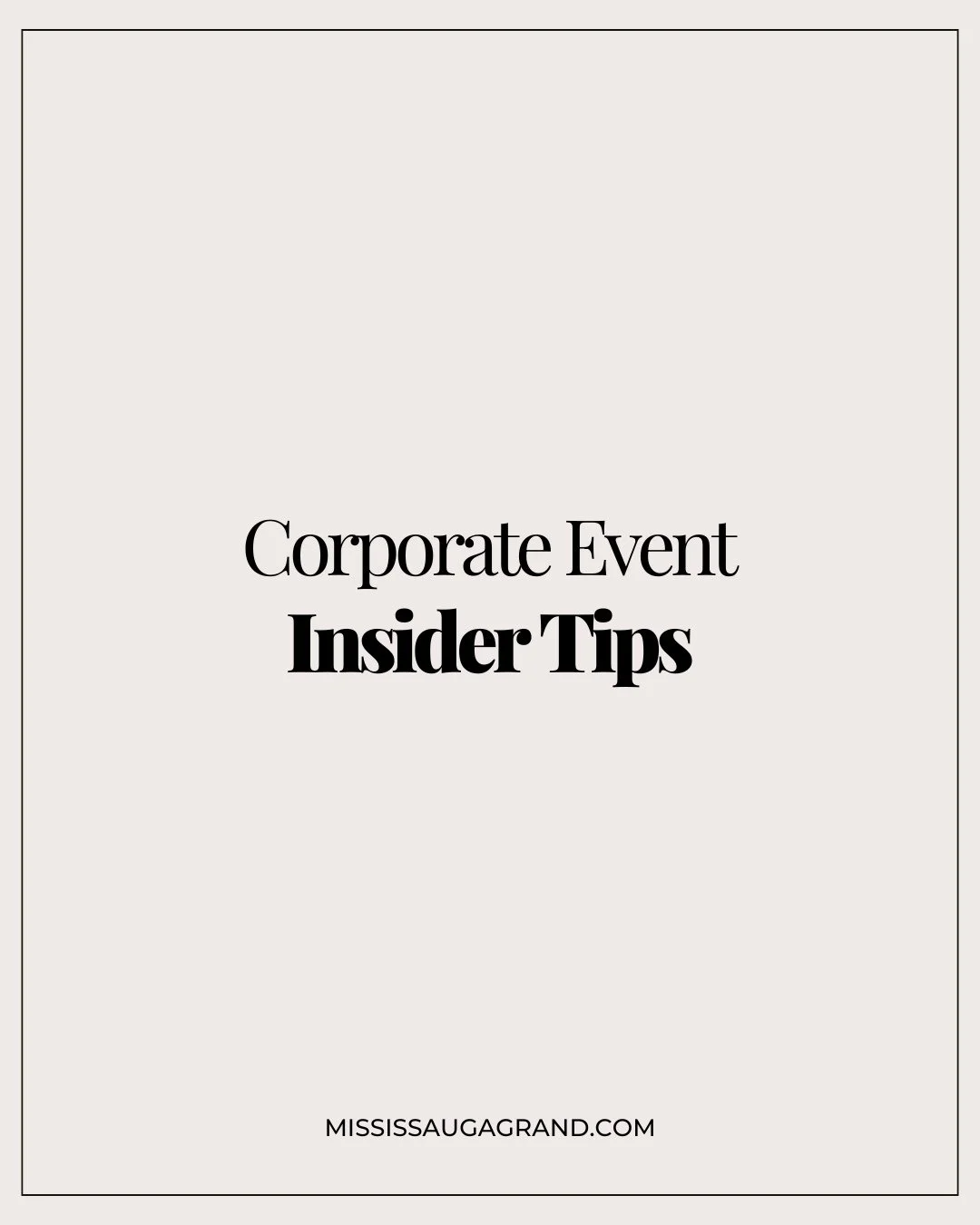 Corporate Event Planning Tips.⁠
⁠
⁠
⁠
#EventTips #CorporatePlanning #MississaugaVenues #EventPlanning