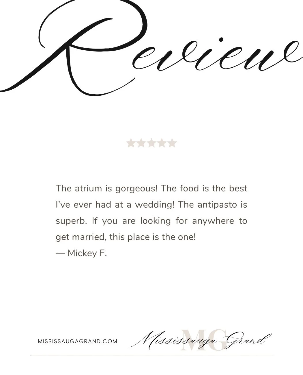 A recent review.⁠
⁠
⁠
⁠
⁠
⁠
⁠
⁠
⁠
.⁠
.⁠
.⁠
.⁠
.⁠
⁠
#weddingday #mississaugavenues #weddingvenue #MississaugaGrand