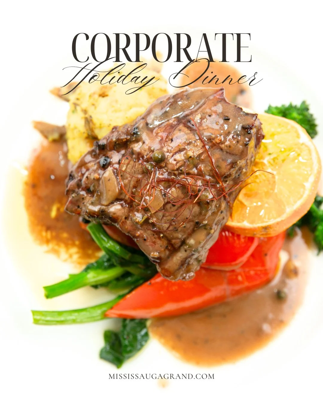 Celebrate the holiday season with a corporate dinner at Mississauga Grand. Choose from plated or buffet options and explore our holiday packages on our website.⁠
⁠
⁠
.⁠
.⁠
.⁠
.⁠
.⁠
.⁠
⁠
#weddingvenues #CorporateEvents #EventPlanning⁠
#mississaugavenu