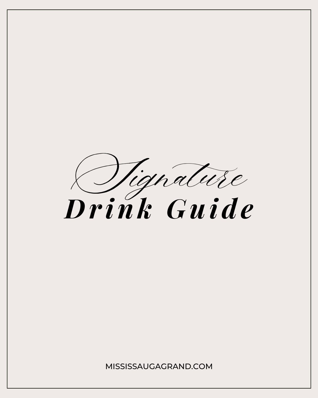 Adding a signature drink is a simple way to personalize your event at Mississauga Grand. Here are a few ideas to consider.⁠
⁠
Name the Drink⁠
Create a custom name tied to the event, couple, or company. Display it on a printed bar menu for guests to s