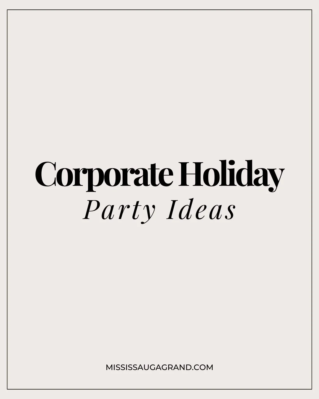 Corporate holiday parties at Mississauga Grand are a great way to close out the year. Here are a few ideas to plan a festive event your team will enjoy.⁠
⁠
Signature Holiday Drink⁠
Add a seasonal signature drink or mocktail to give the event a festiv