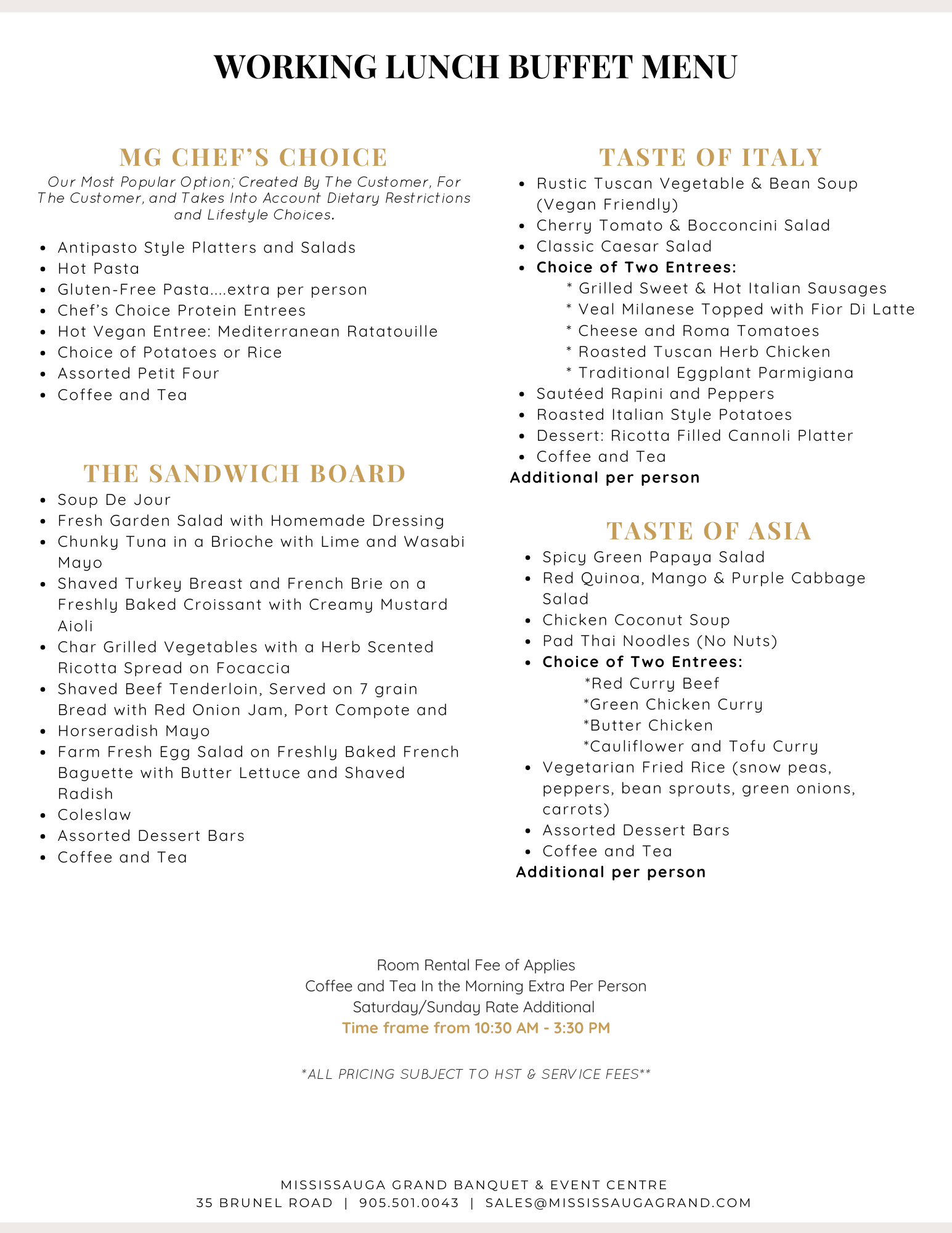 corporate venues mississauga