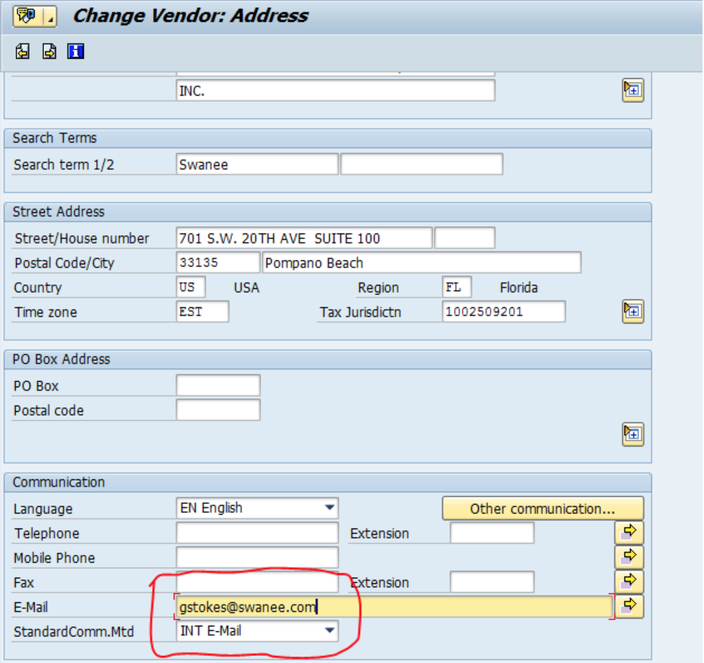 Se16N Vendor Email Address Tables In Sap – EEJIOQ