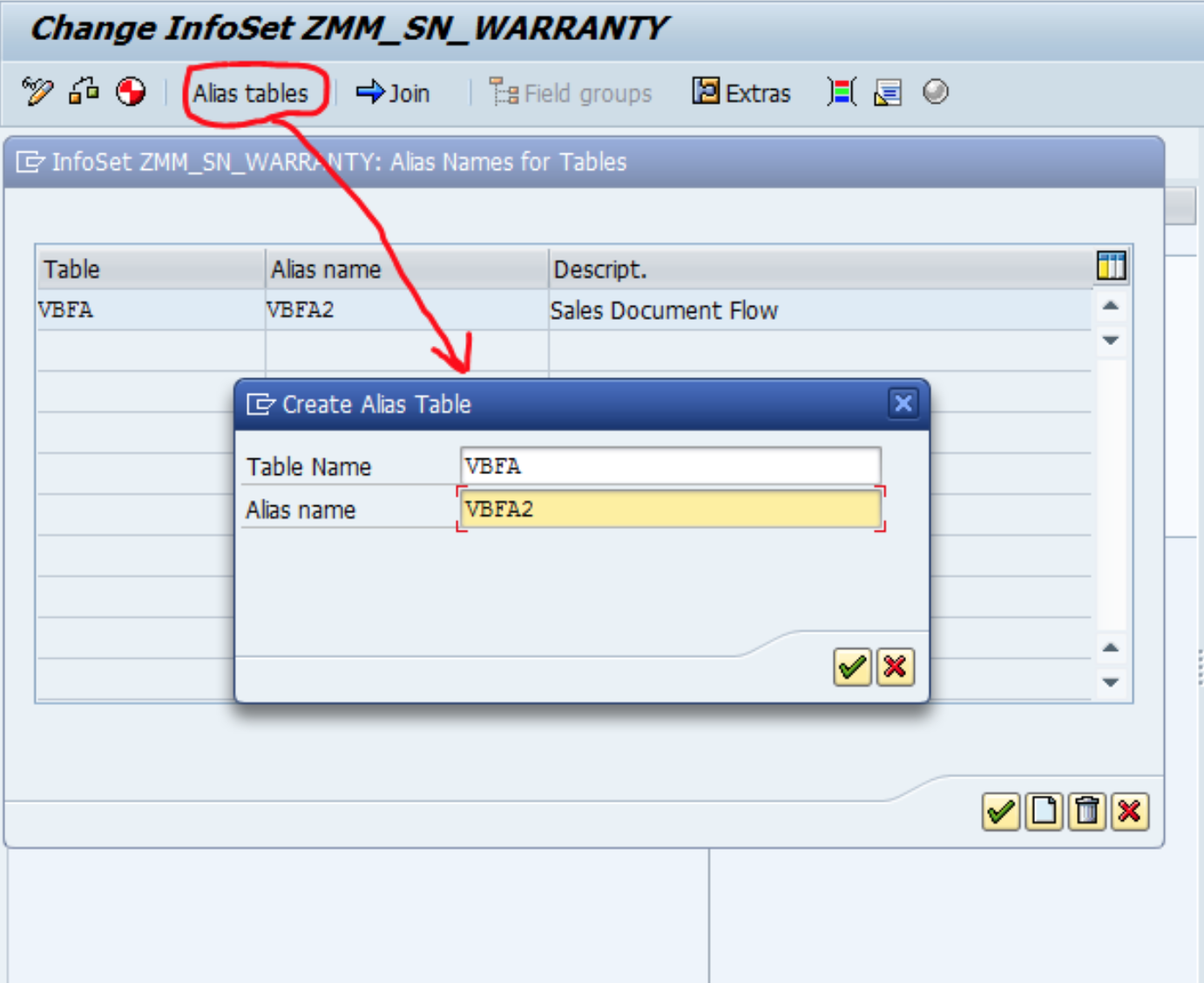 Using Alias Tables in SAP Queries