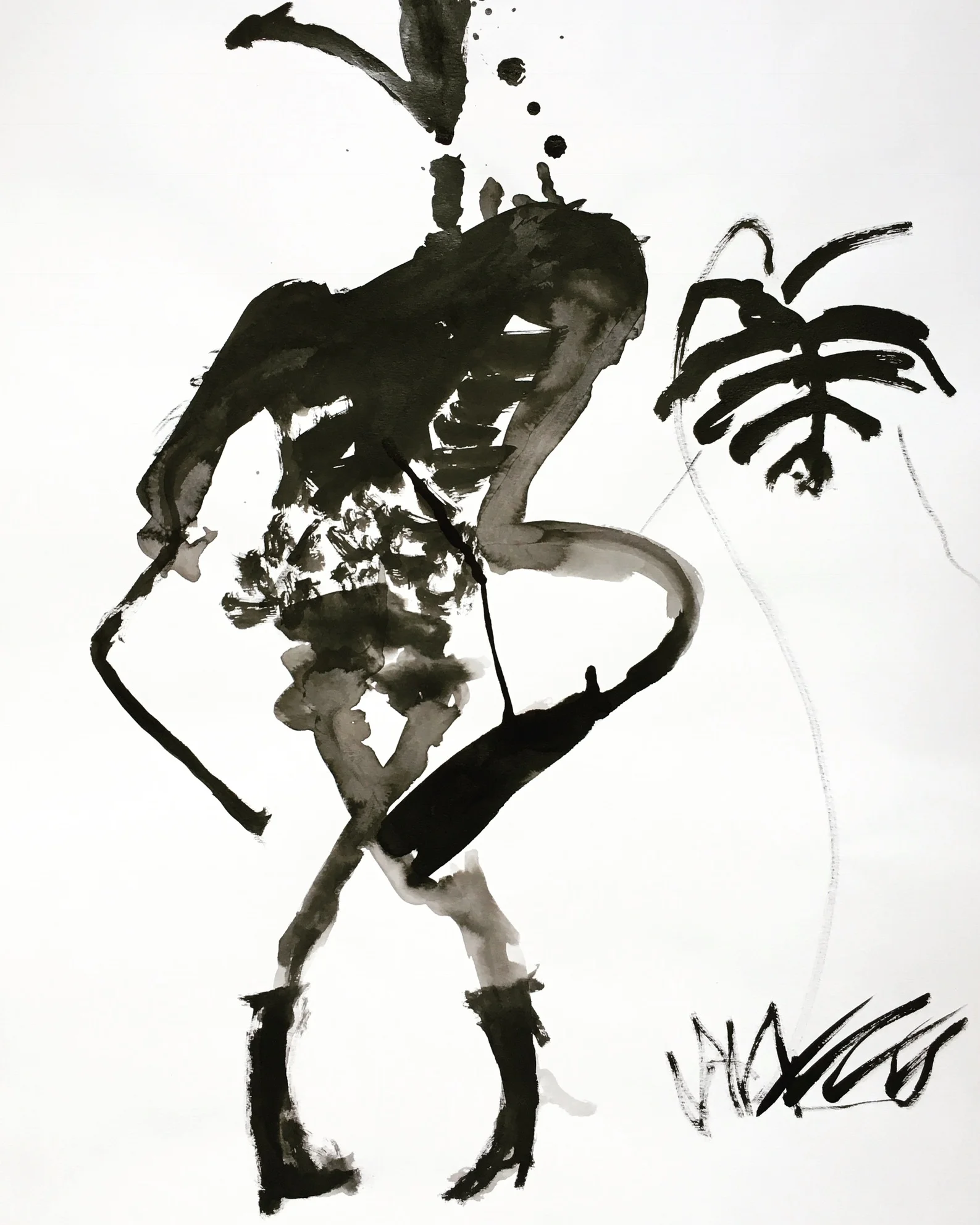 Le petit monstre à la plante  ArtGraphico