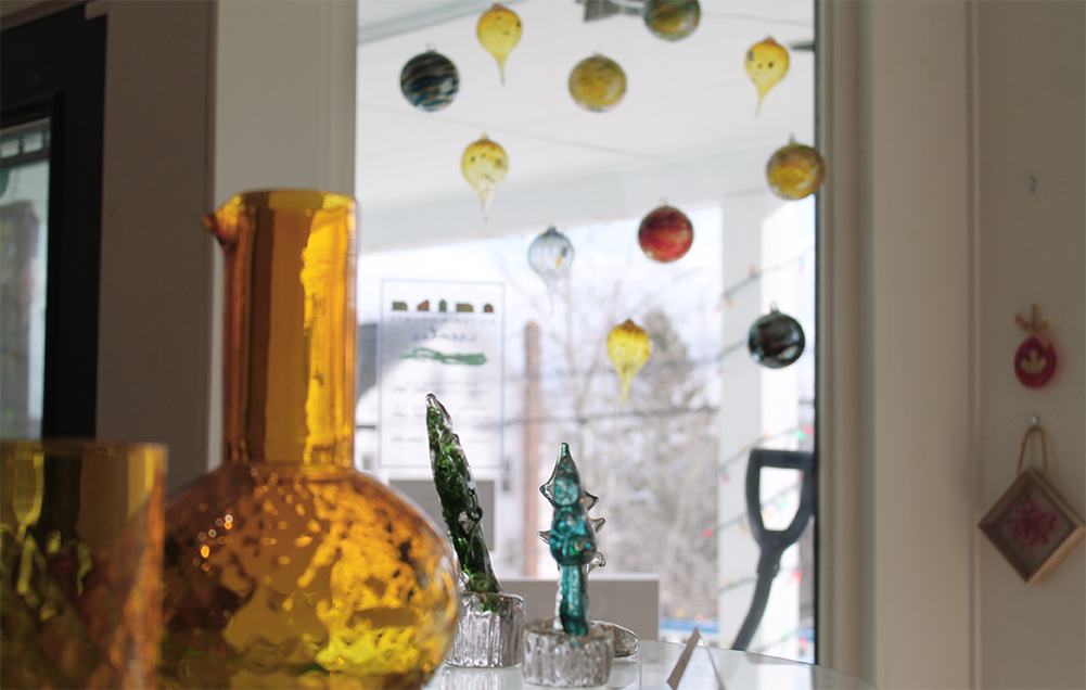 Interior shots of Victoria County Creates in Baddeck.