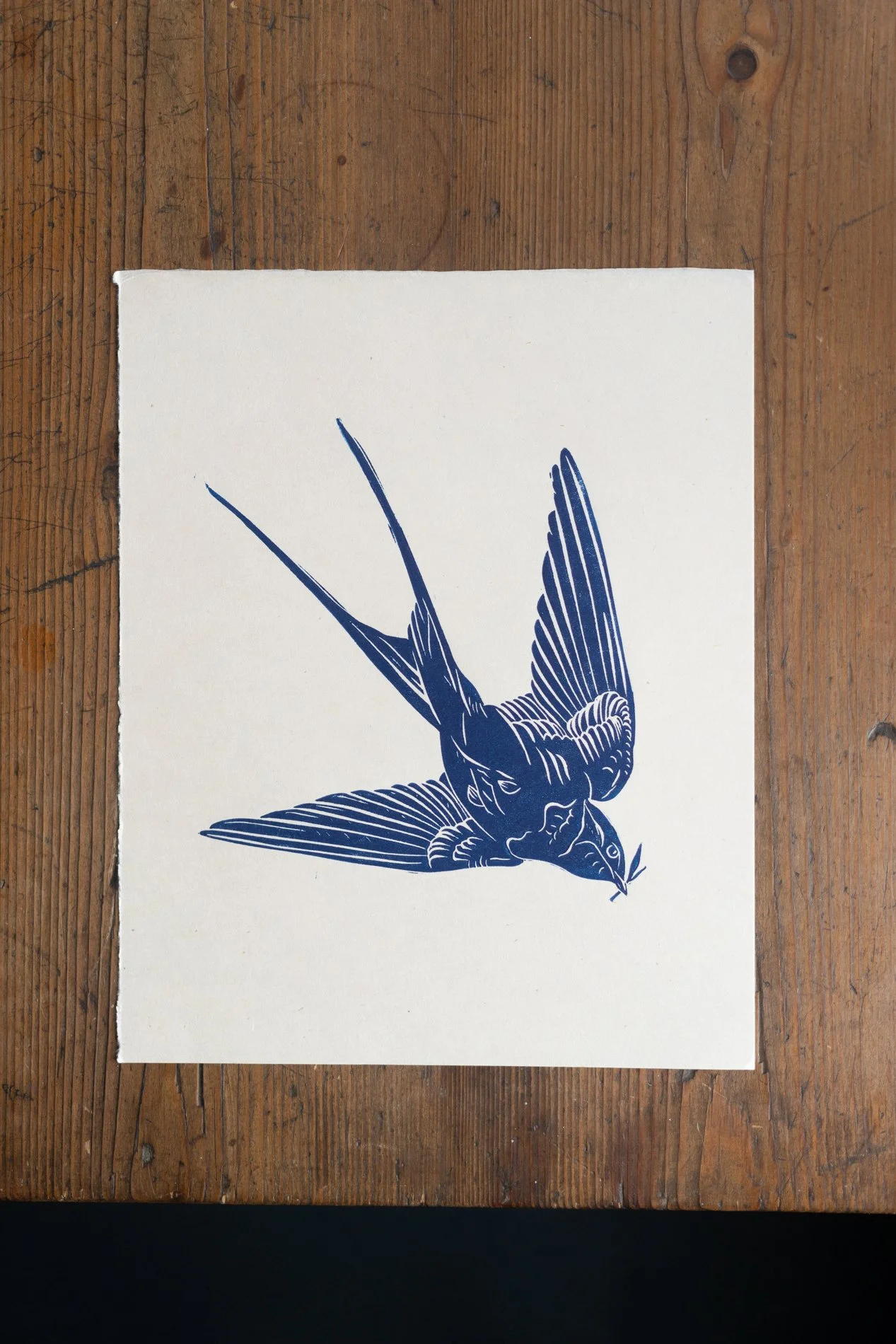 PRE-ORDER / Swallow Original Linocut