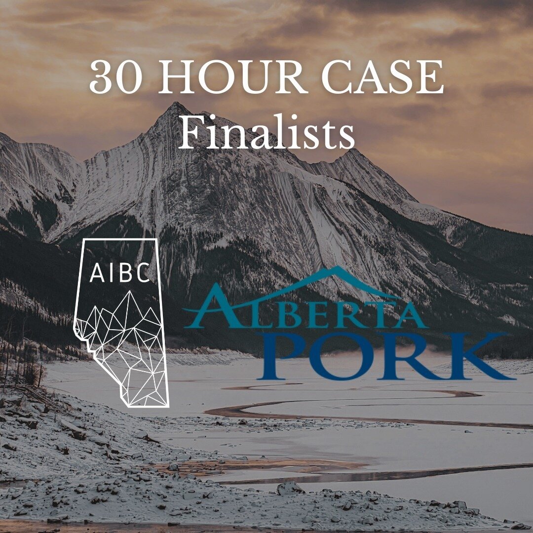 Announcing the four 30 hour case finalists!
University of Alberta
University of Florida
Concordia University
Universidad Panamericana

Thank you to all teams who competed in the 30 hour case and AIBC wants to say that each team did amazingly.