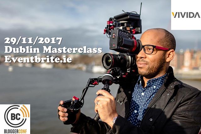 SIMEON QUARRIE of @teamvivida Is BACK in DUBLIN Wednesday 29th November for two Video masterclasses! Choose 10.00-13.00 or 17.30-20.30! Early bird tickets &euro;60 plus booking fee on sale on Eventbrite! Limited spaces available. #bloggerconf #conten